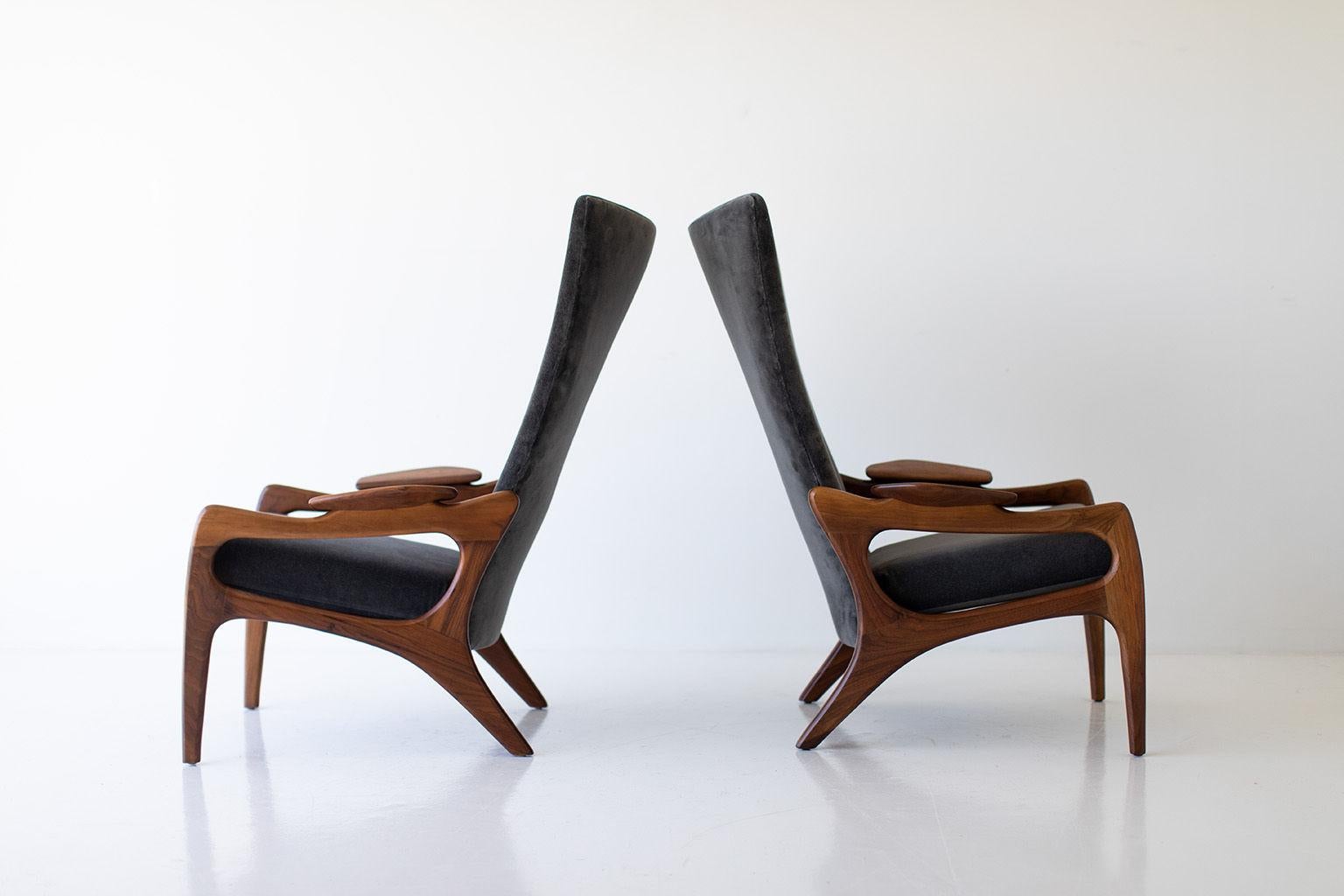Adrian Pearsall High Back Lounge Chairs for Craft Associates Inc. 3