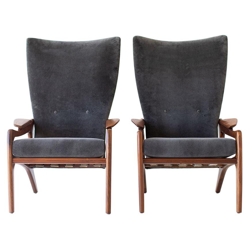 Adrian Pearsall High Back Lounge Chairs for Craft Associates Inc.