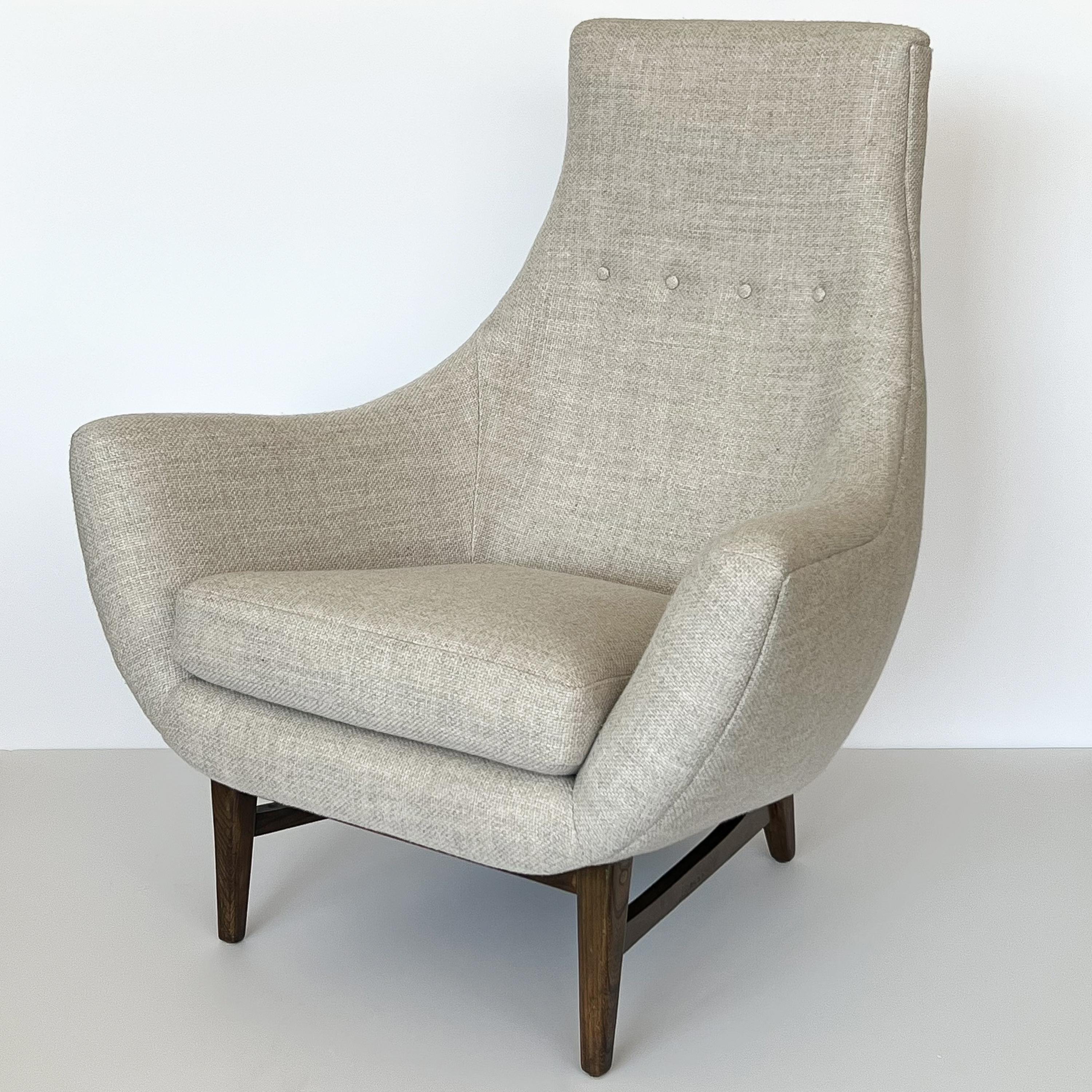 Adrian Pearsall High Back Sculptural Lounge Chair In Good Condition In Chicago, IL