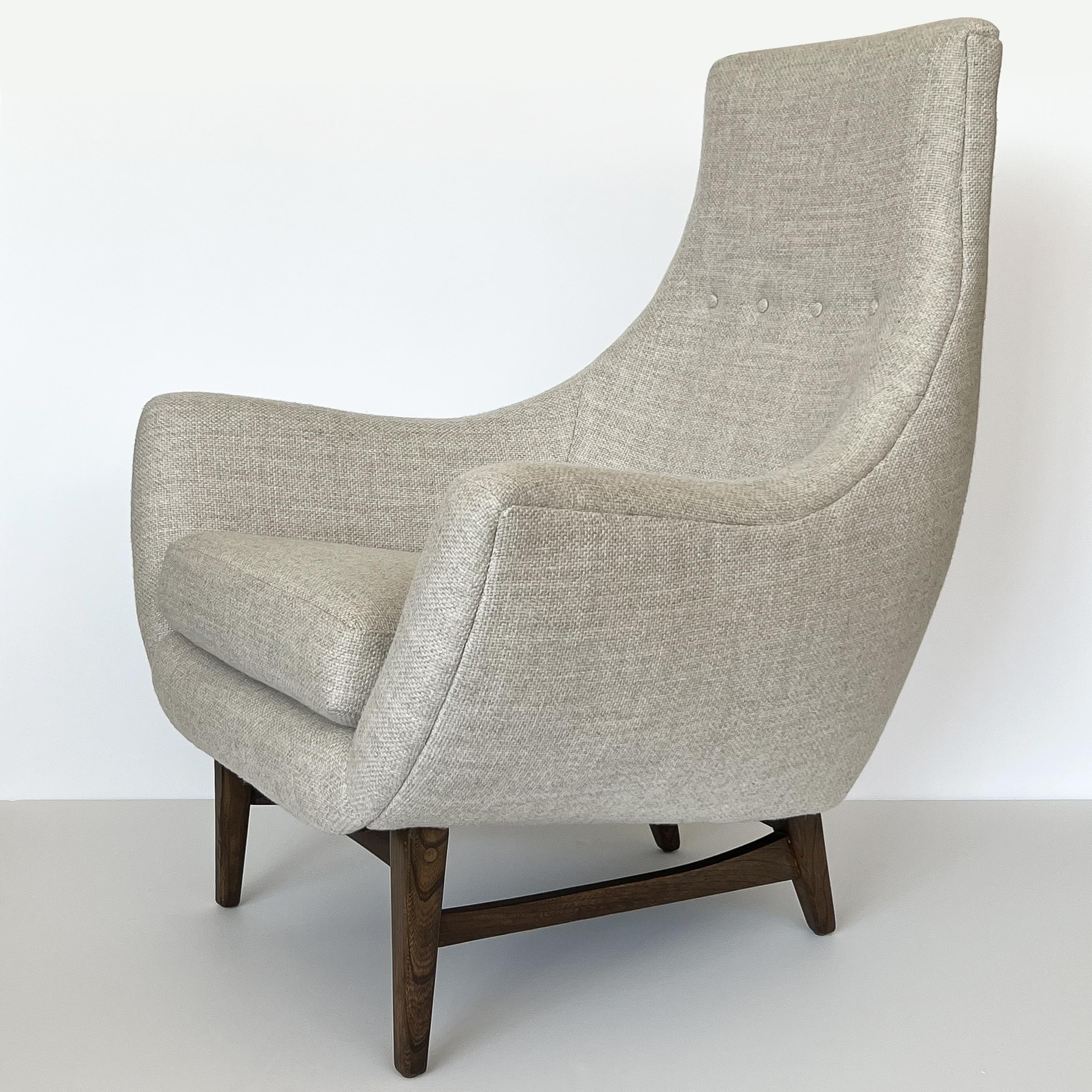 Fabric Adrian Pearsall High Back Sculptural Lounge Chair