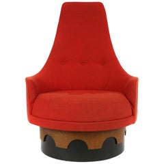 Adrian Pearsall High Back Swivel Chair for Craft Associates, 1960s