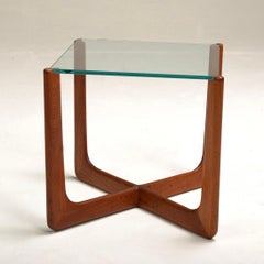 Adrian Pearsall "Jacks" Walnut and Glass Side Tables for Craft Associates