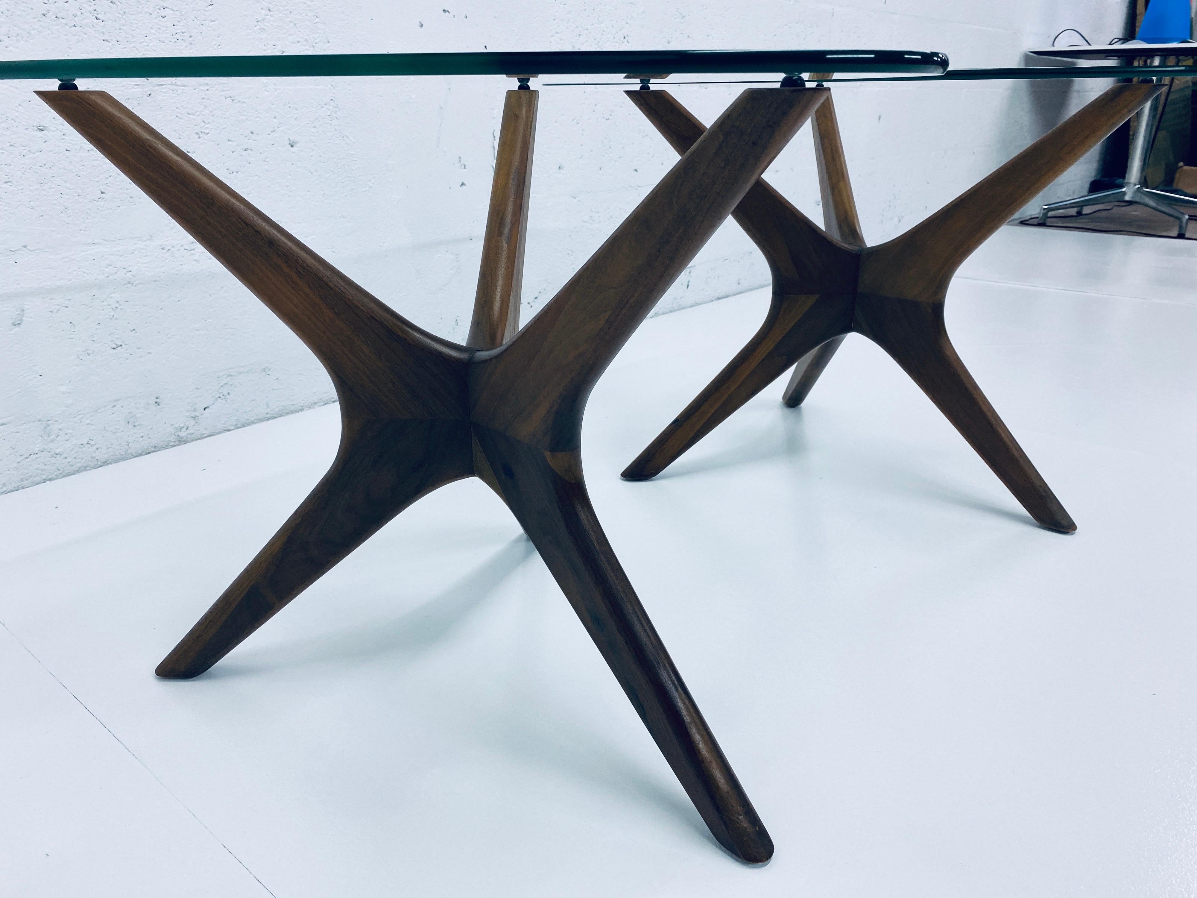 Late 20th Century Adrian Pearsall Jacks Walnut Side Tables for Craft Associates, a Pair For Sale