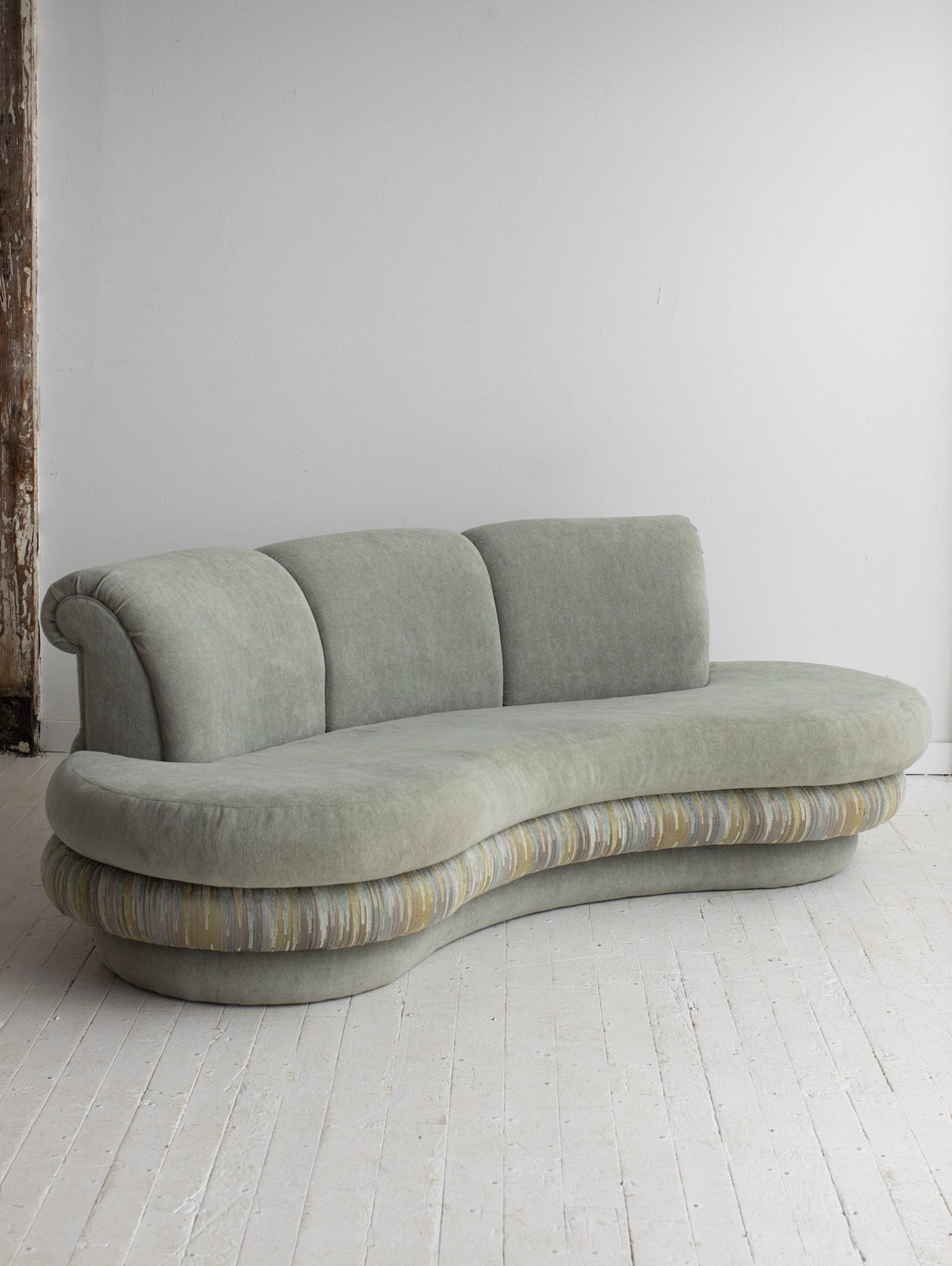 Adrian Pearsall cloud sofa for Comfort Designs. Stacked kidney shape. Original high pile upholstery.