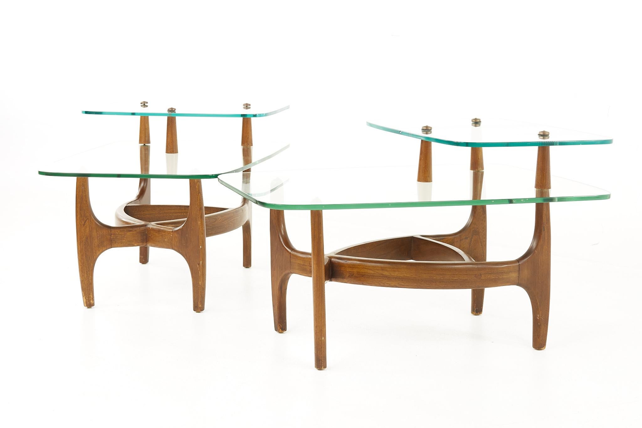 Mid-Century Modern Adrian Pearsall Kroehler Style Mid Century Side Tables, Pair