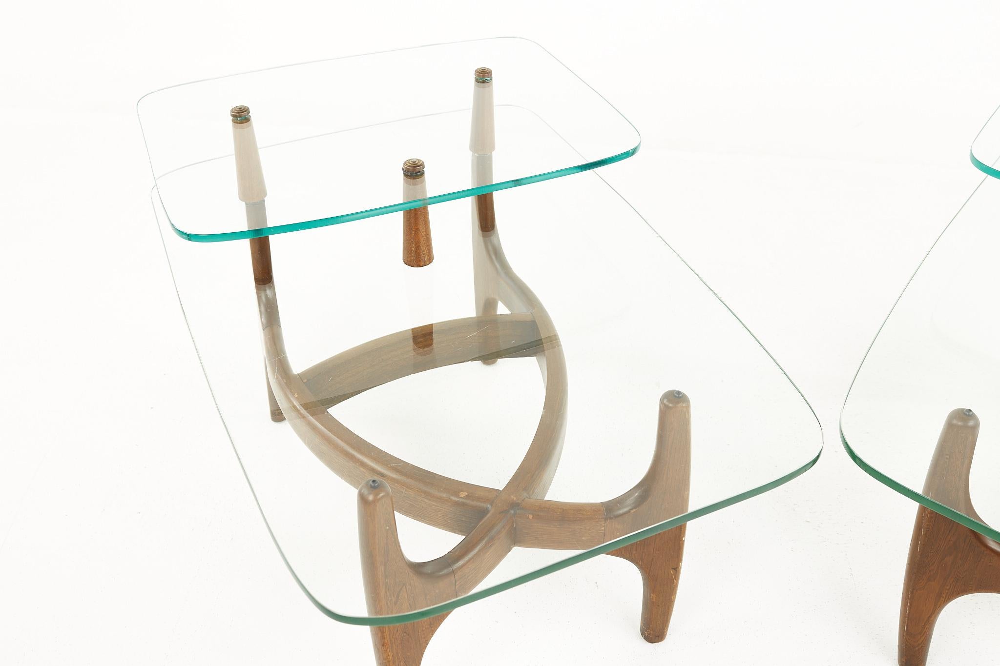 American Adrian Pearsall Kroehler Style Mid Century Side Tables, Pair