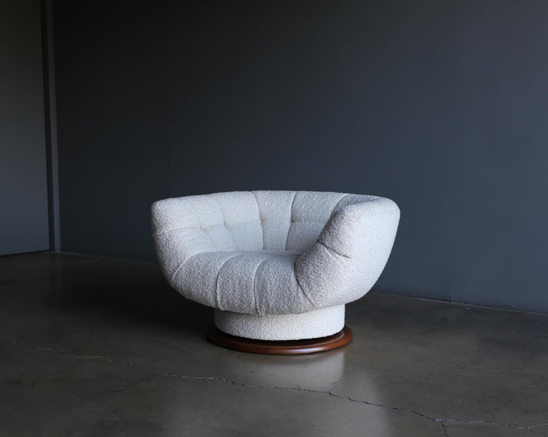 Adrian Pearsall Large Scale Swivel Lounge Chairs for Craft Associates