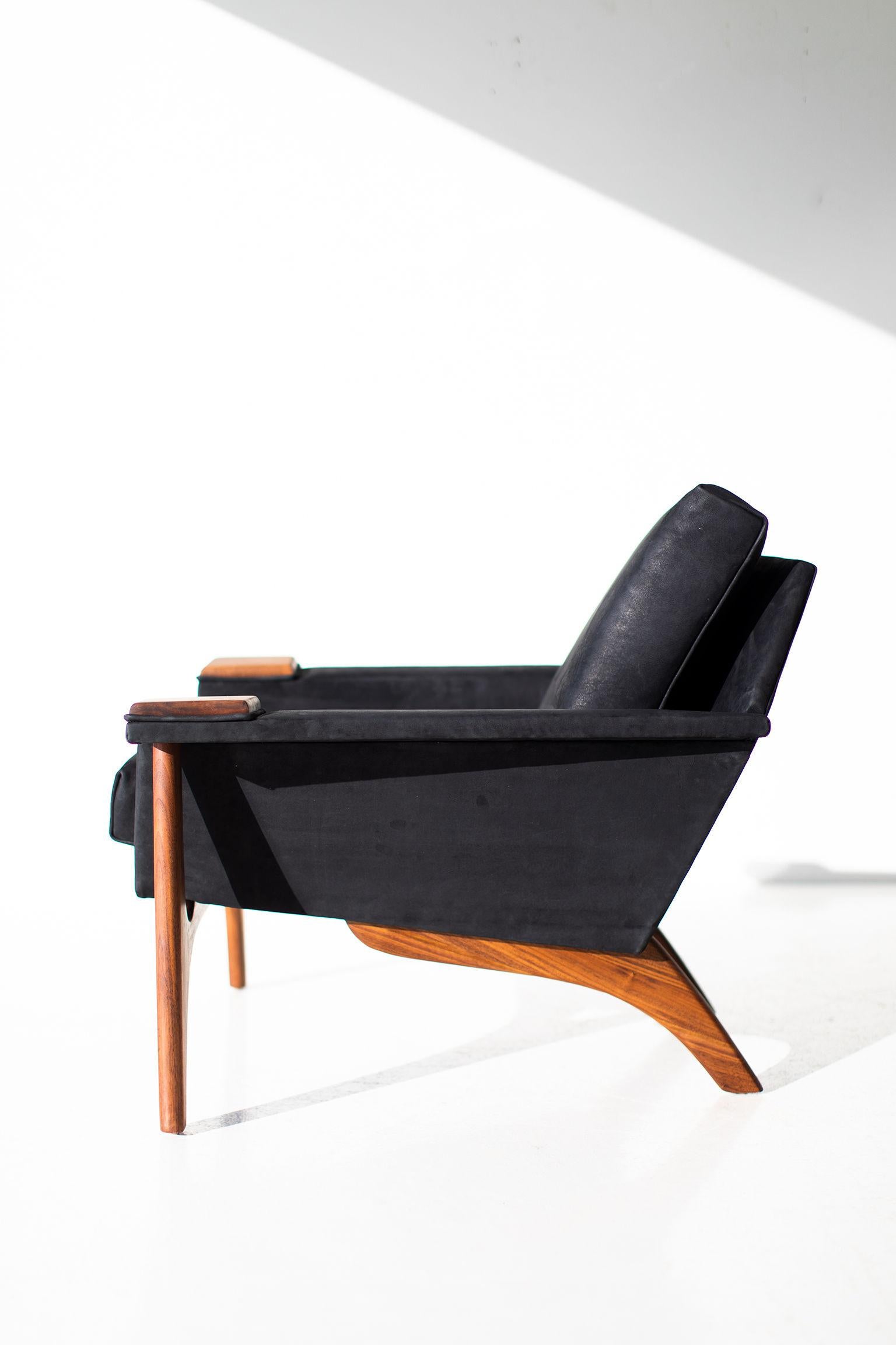 Mid-Century Modern Adrian Pearsall Leather Lounge Chair for Craft Associates Inc.