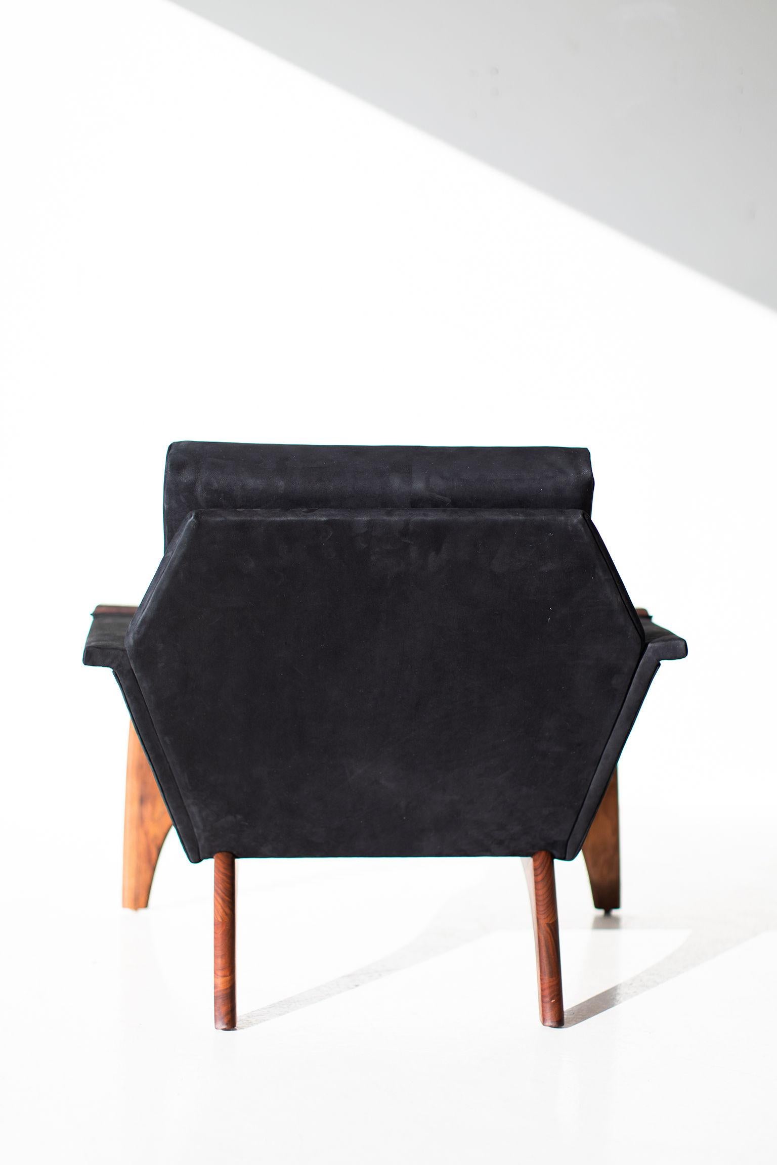 Adrian Pearsall Leather Lounge Chair for Craft Associates Inc. 1