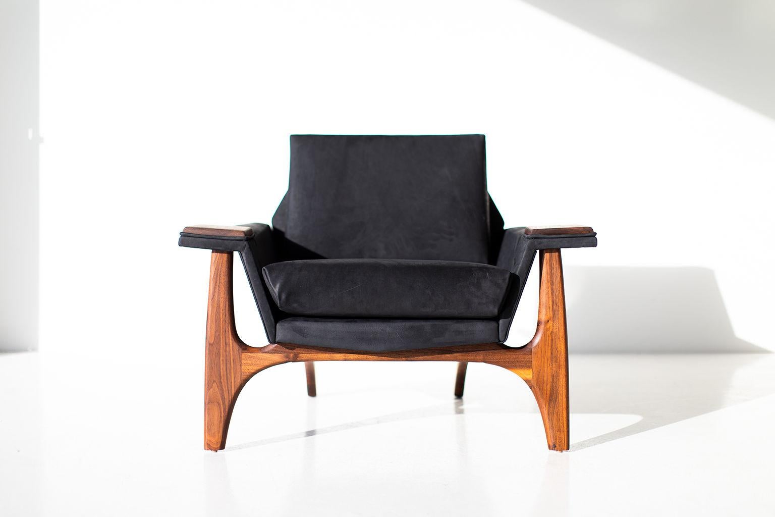 Adrian Pearsall Leather Lounge Chair for Craft Associates Inc. 2