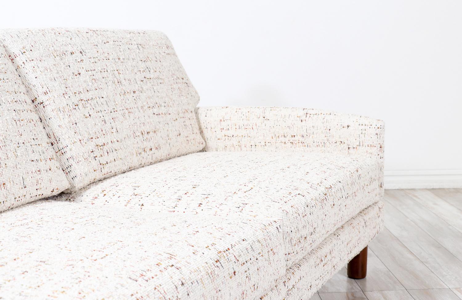 Expertly Restored - Adrian Pearsall Leather & Tweed Sofa for Craft Associates 4