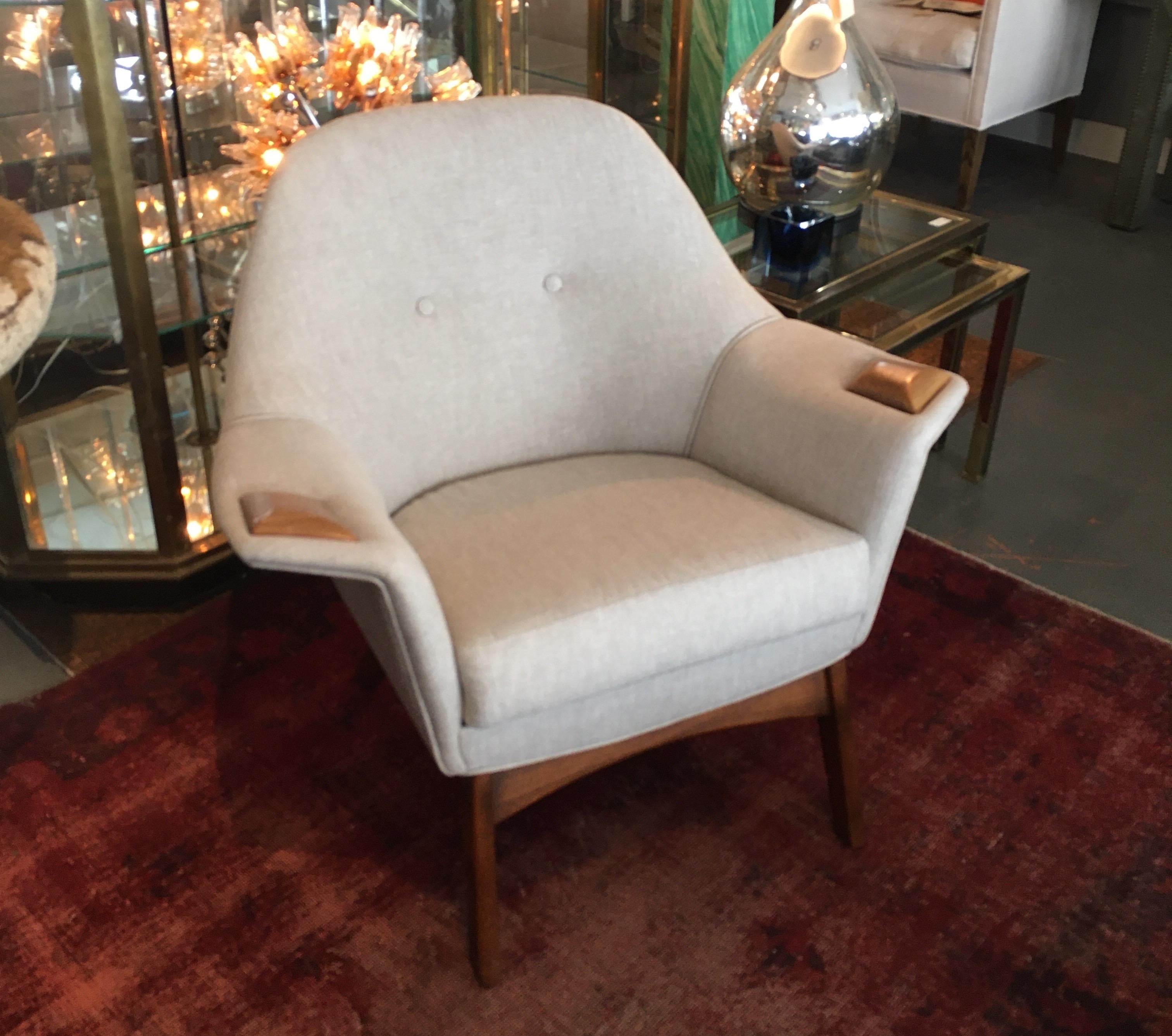 Adrian Pearsall  Linen Lounge Chair 4