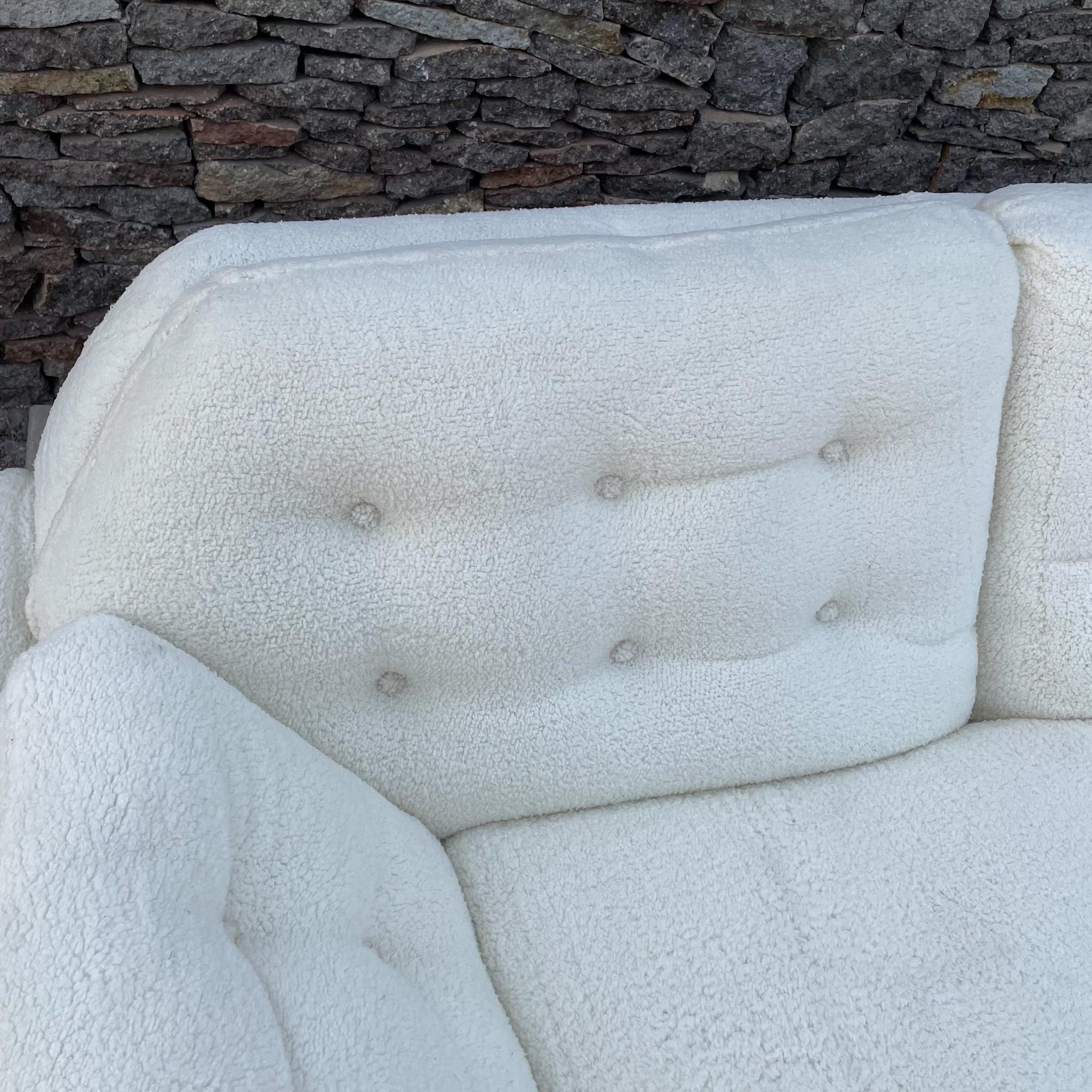 Mid-Century Modern 1960s Adrian Pearsall Hipster Long Gondola Party Sofa + Fresh New Fabric 