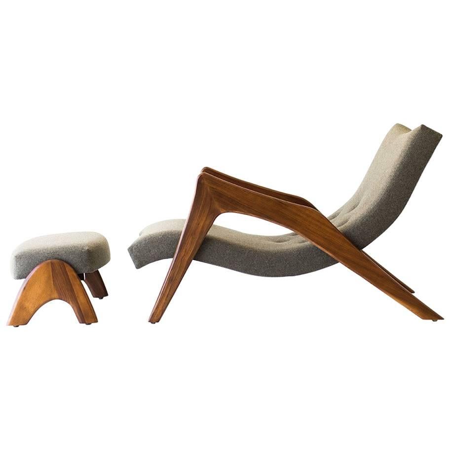 Adrian Pearsall Lounge Chair and Ottoman for Craft Associates Inc.