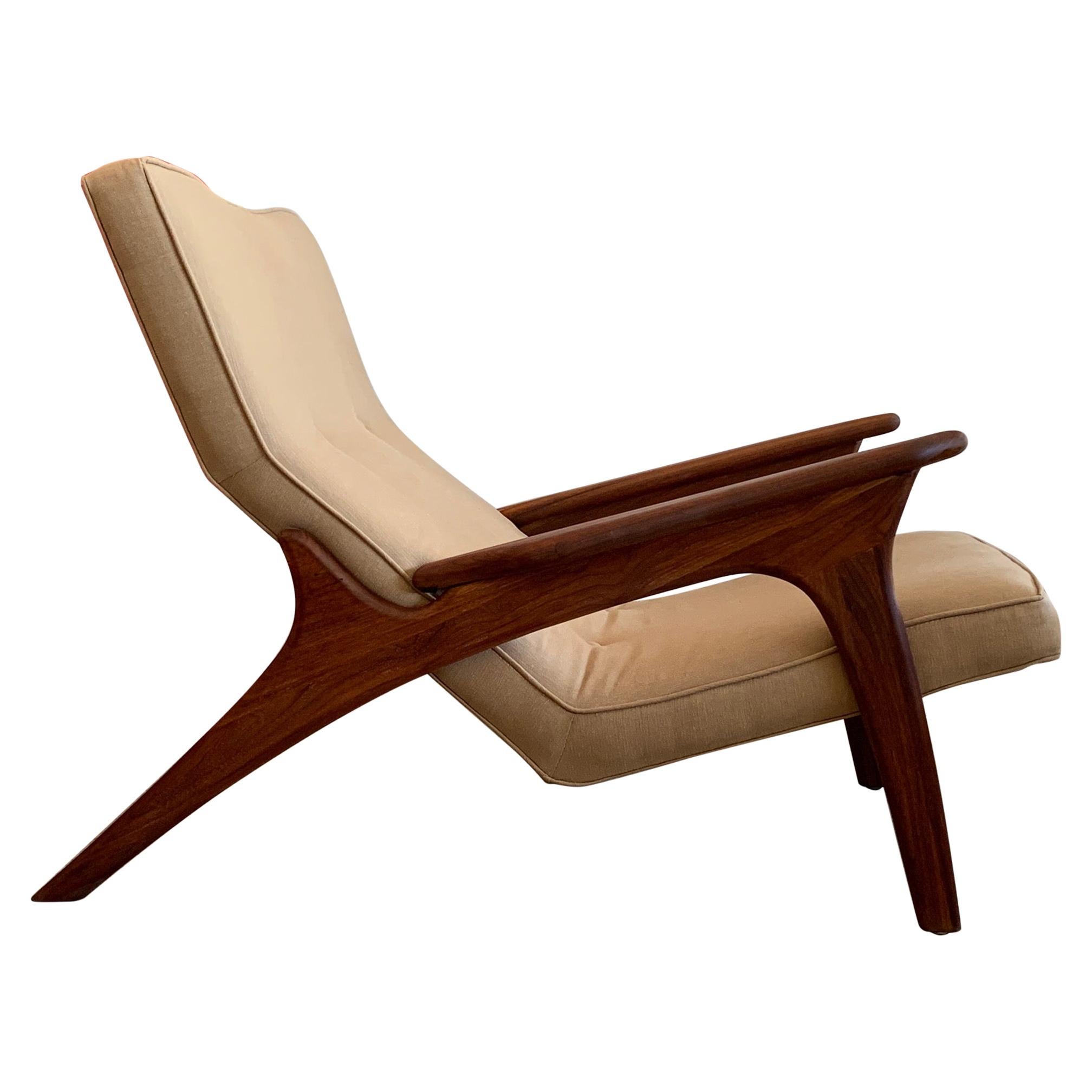 Adrian Pearsall Lounge Chair and Ottoman in Walnut