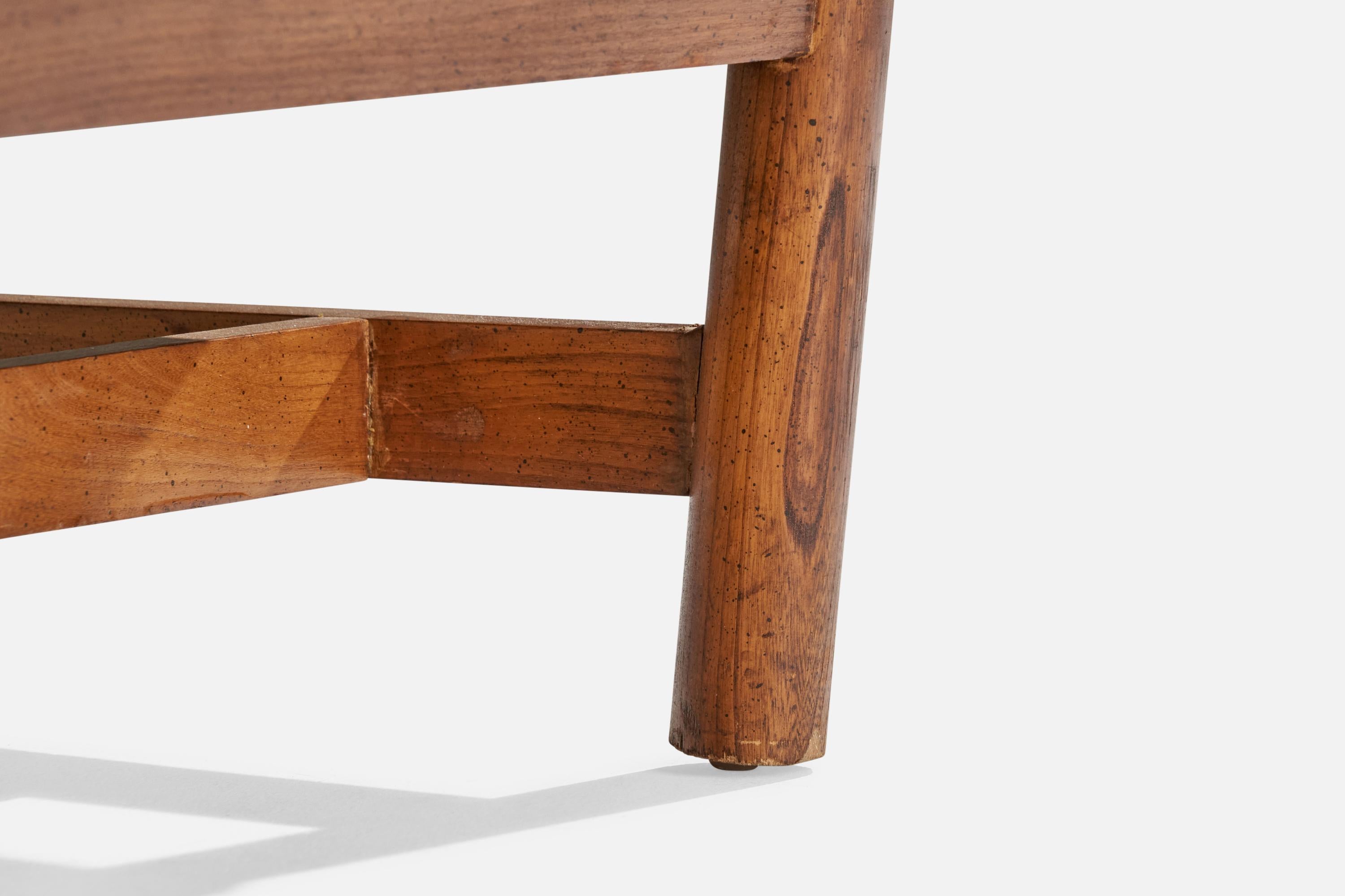 Adrian Pearsall, Lounge Chair, Oak, Velvet, USA, 1950s For Sale 2