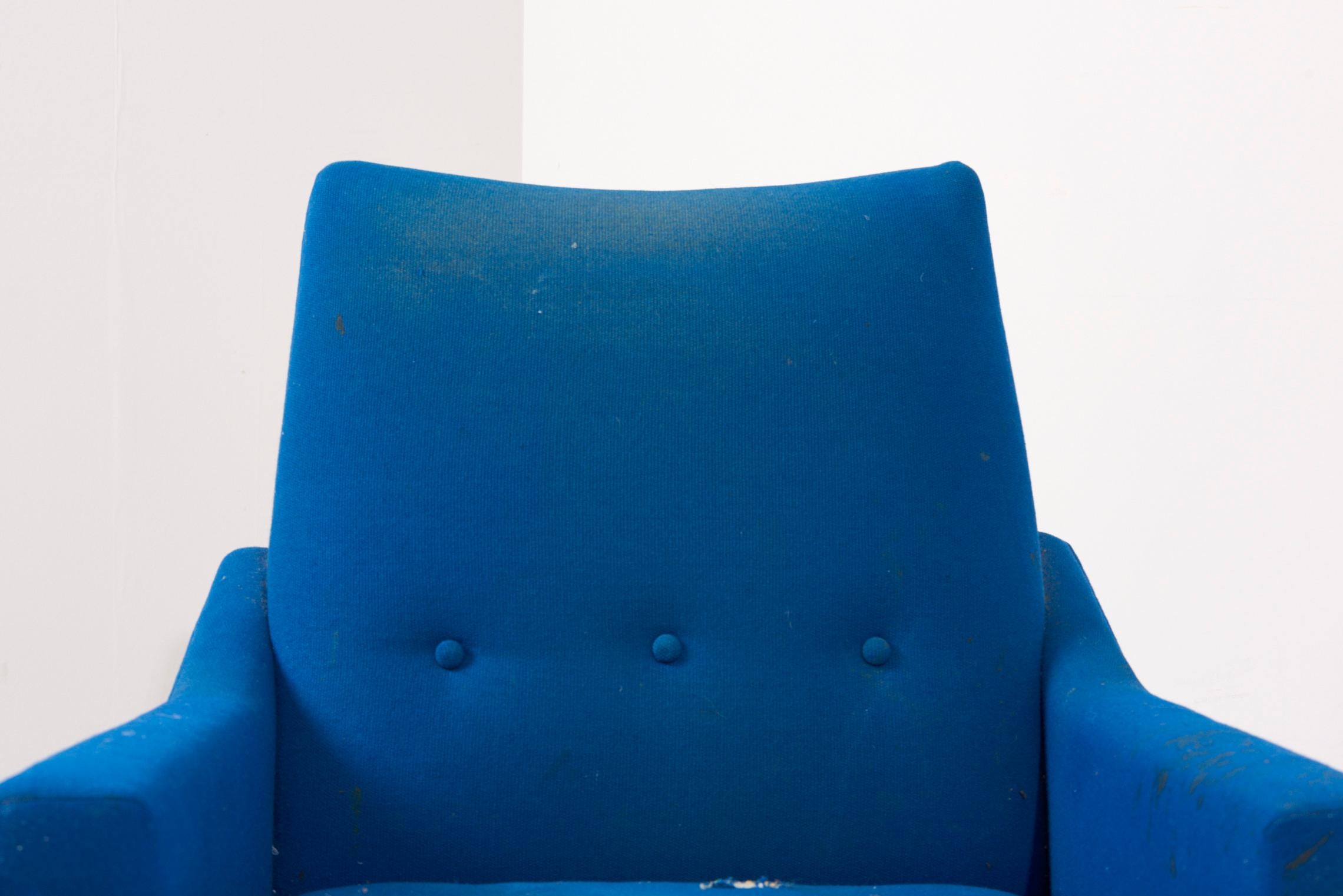 Adrian Pearsall Lounge Chair in Cobalt Blue, USA 1960s  1