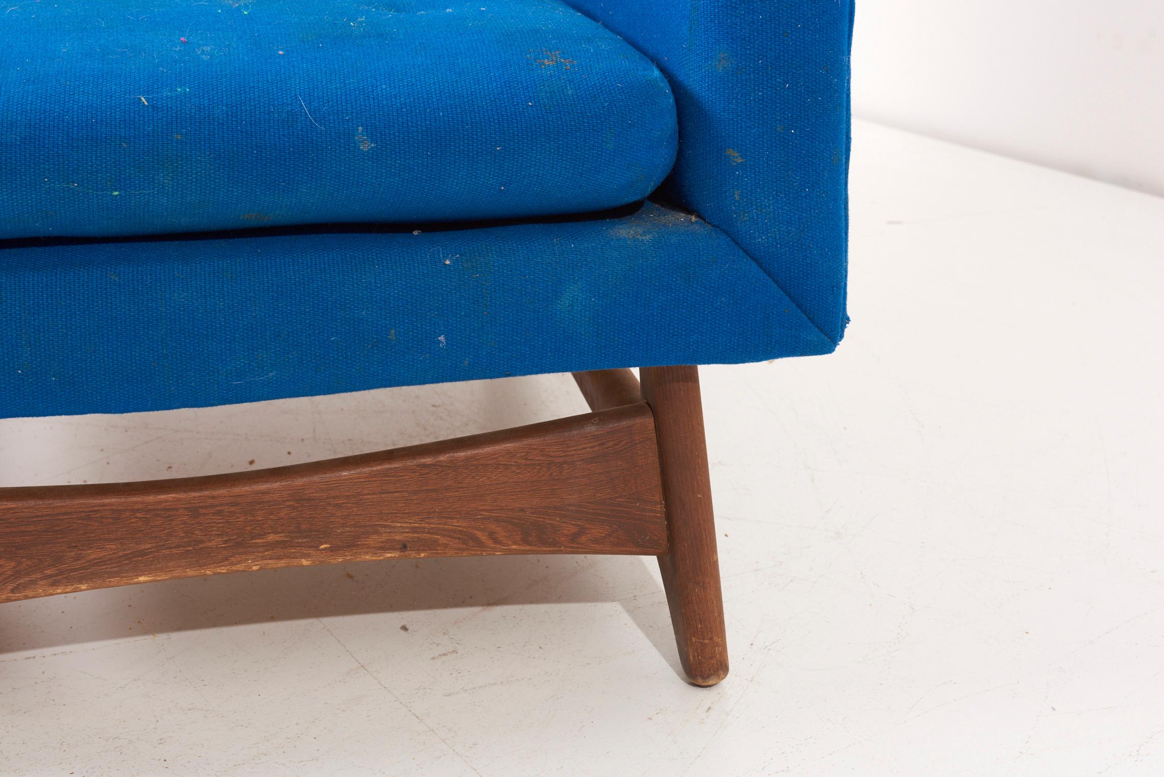 Adrian Pearsall Lounge Chair in Cobalt Blue, USA 1960s  2
