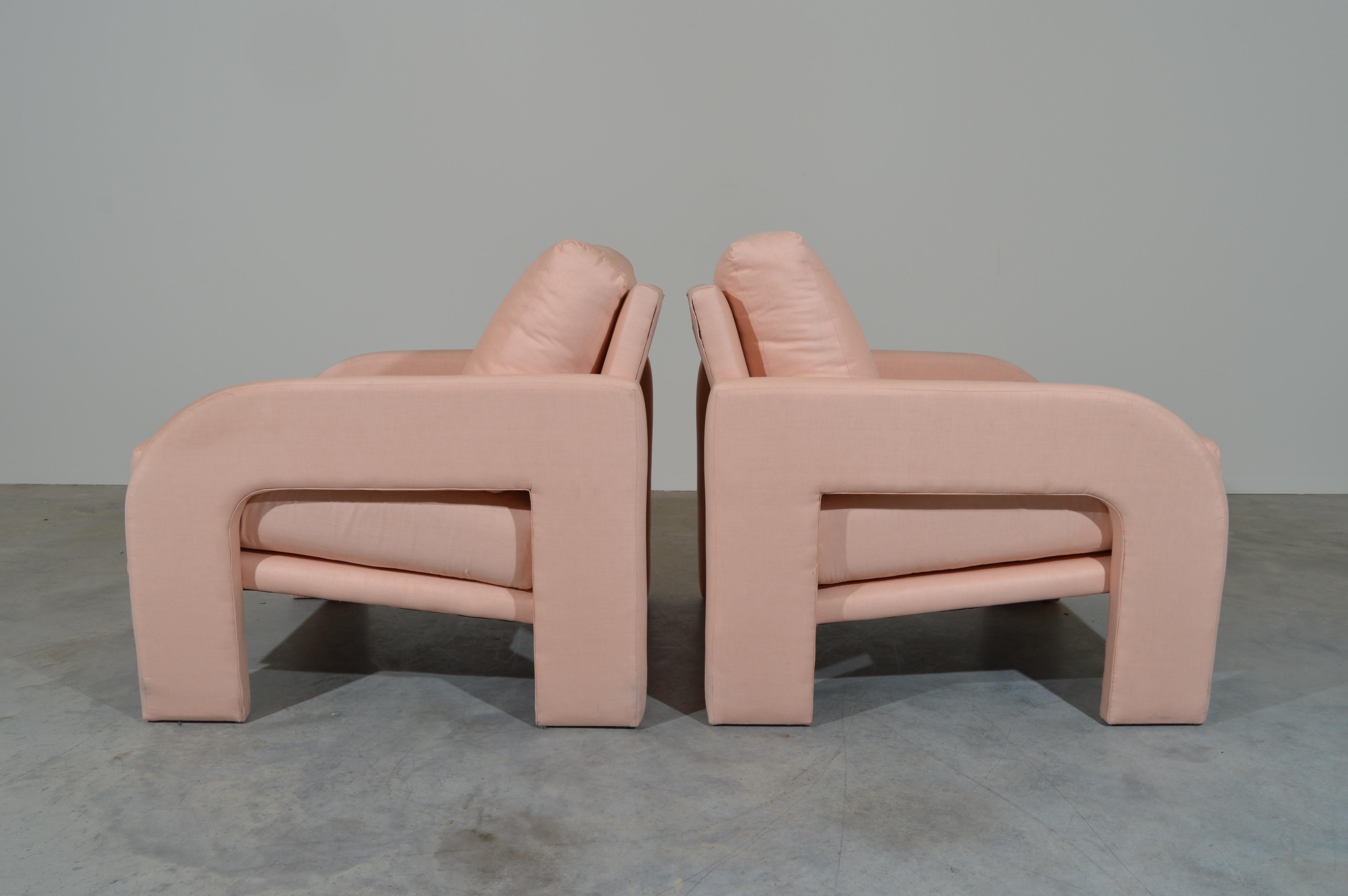 Hollywood Regency Adrian Pearsall Lounge Chairs For Comfort Designs, circa 1970