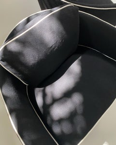 Chaises longues Adrian Pearsall en lin Rose Uniacke:: paire