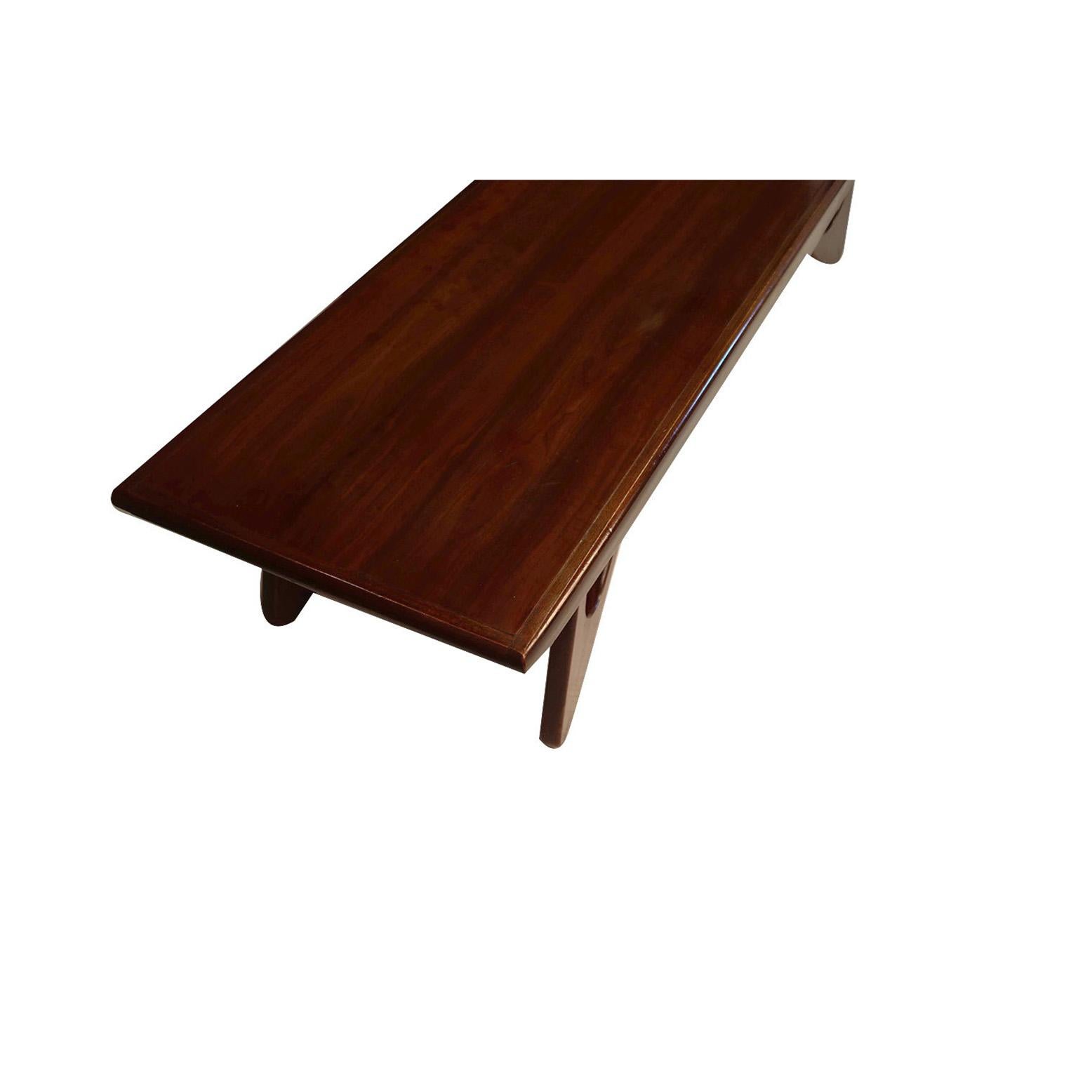 American Adrian Pearsall Midcentury Biomorphic Walnut Coffee Table