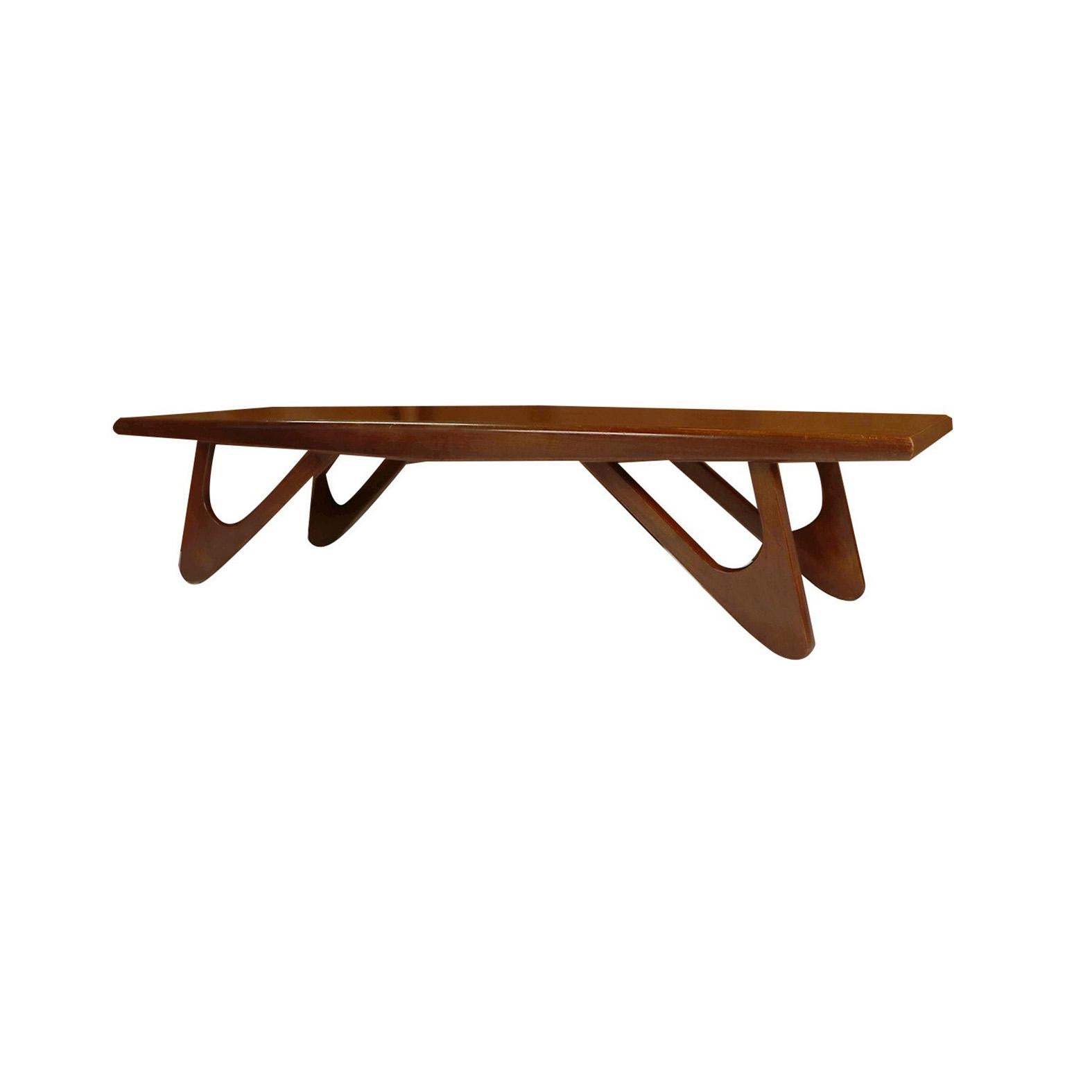 Mid-20th Century Adrian Pearsall Midcentury Biomorphic Walnut Coffee Table