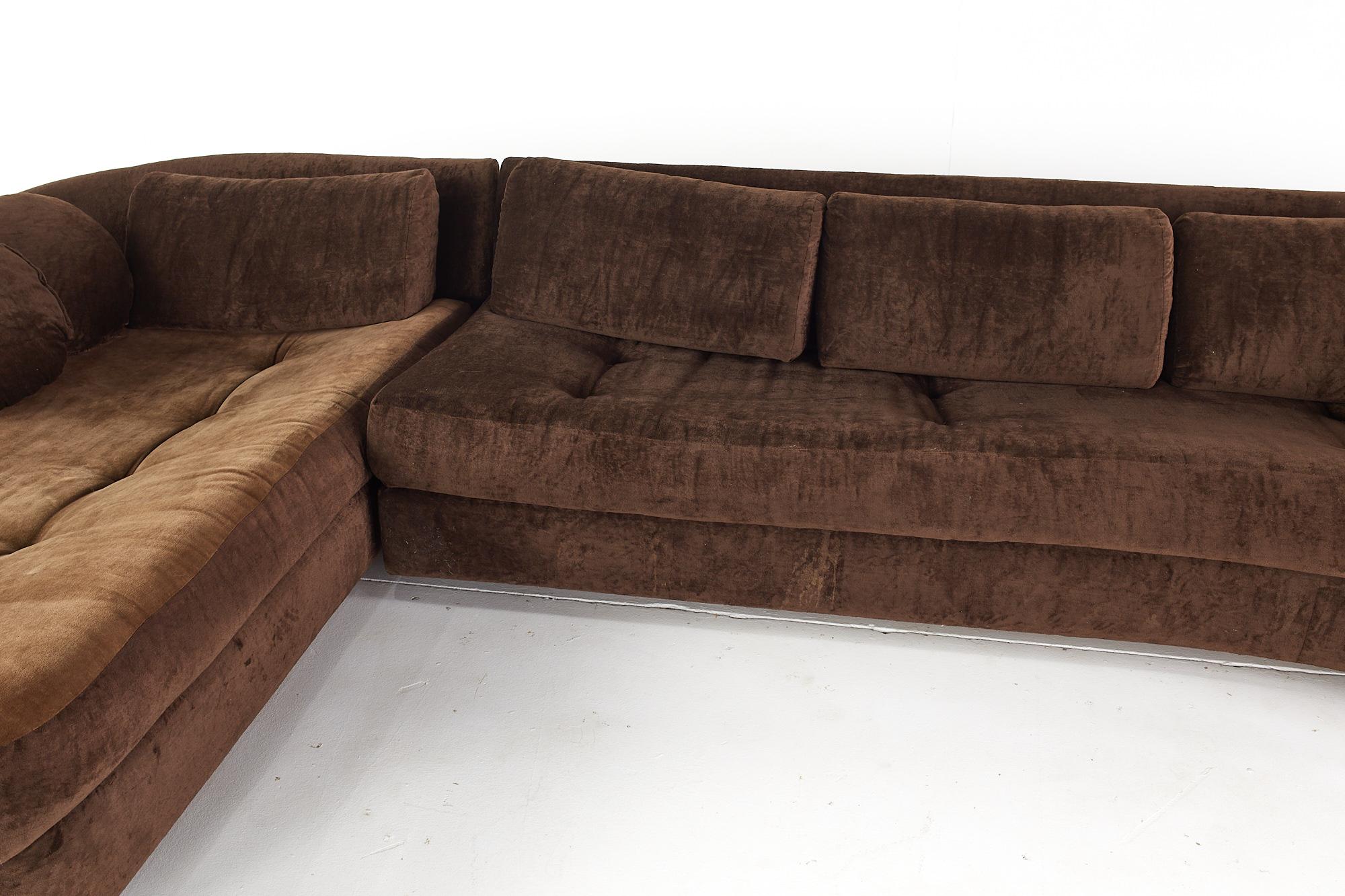 Adrian Pearsall Mid Century Cloud Sectional Sofa In Good Condition For Sale In Countryside, IL