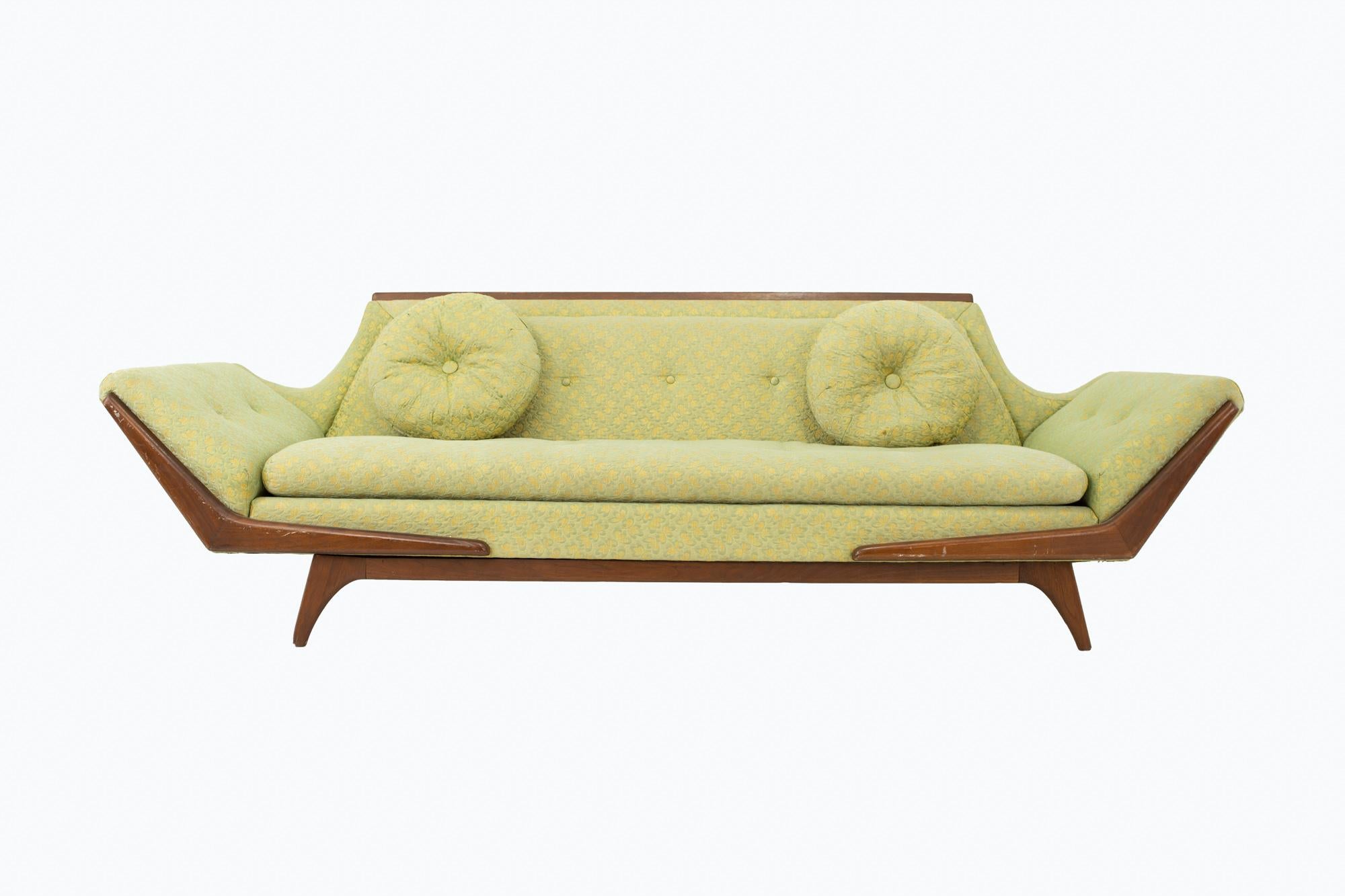 Adrian Pearsall Midcentury Gondola Sofa In Good Condition In Countryside, IL
