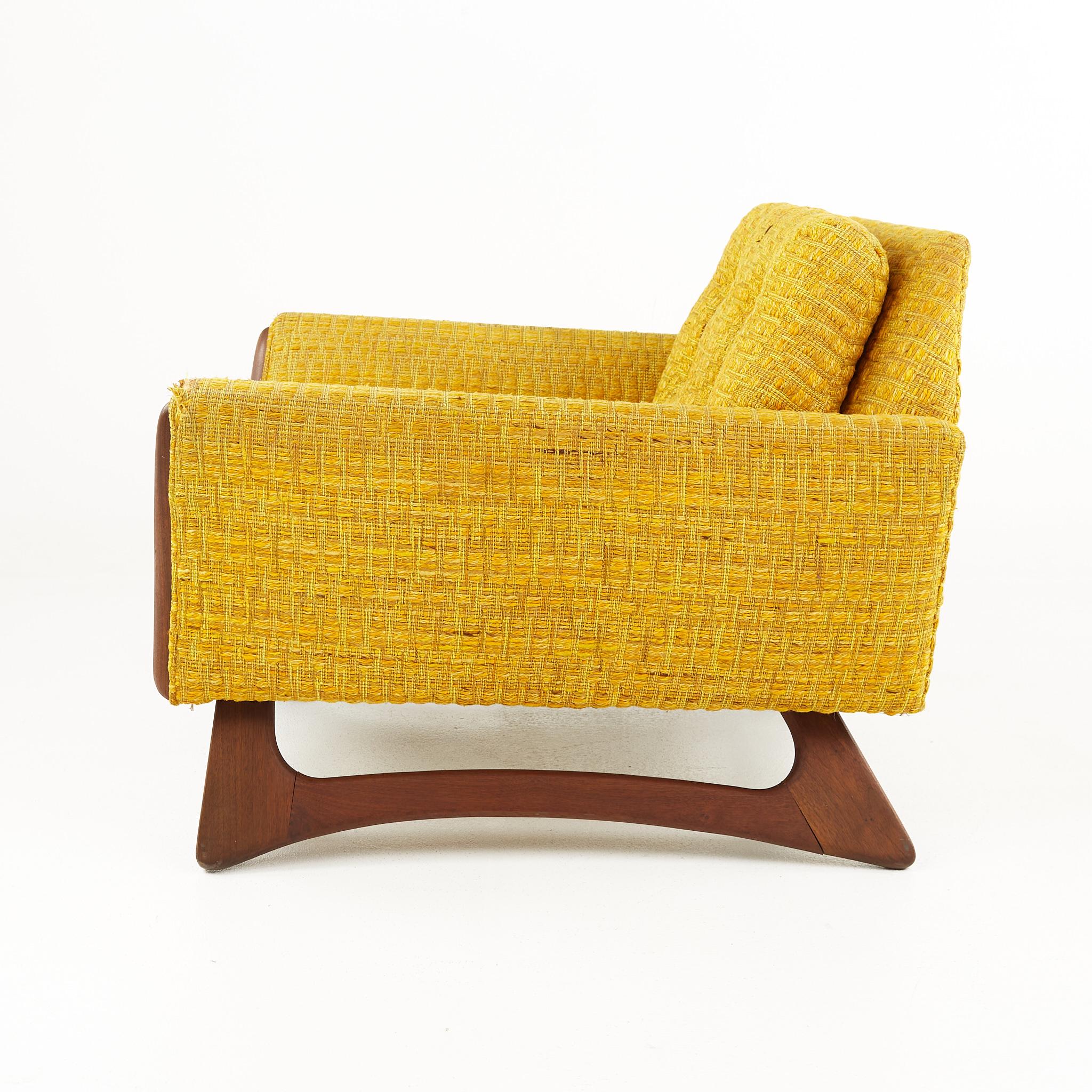 Adrian Pearsall Mid Century Lounge Chair Yellow 1