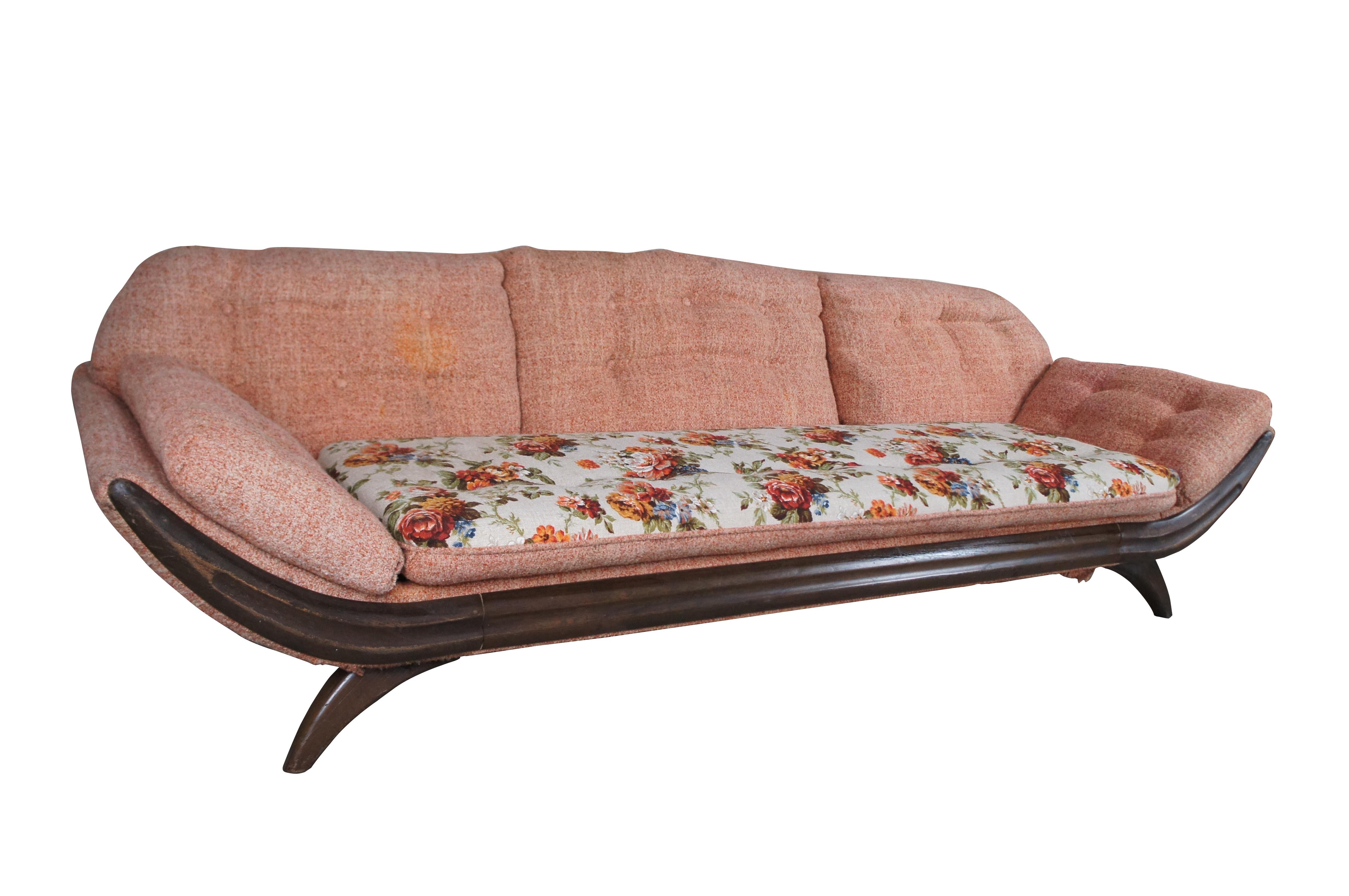 Mid-Century Modern Adrian Pearsall Canapé Gondola en noyer, moderne du milieu du siècle 96
