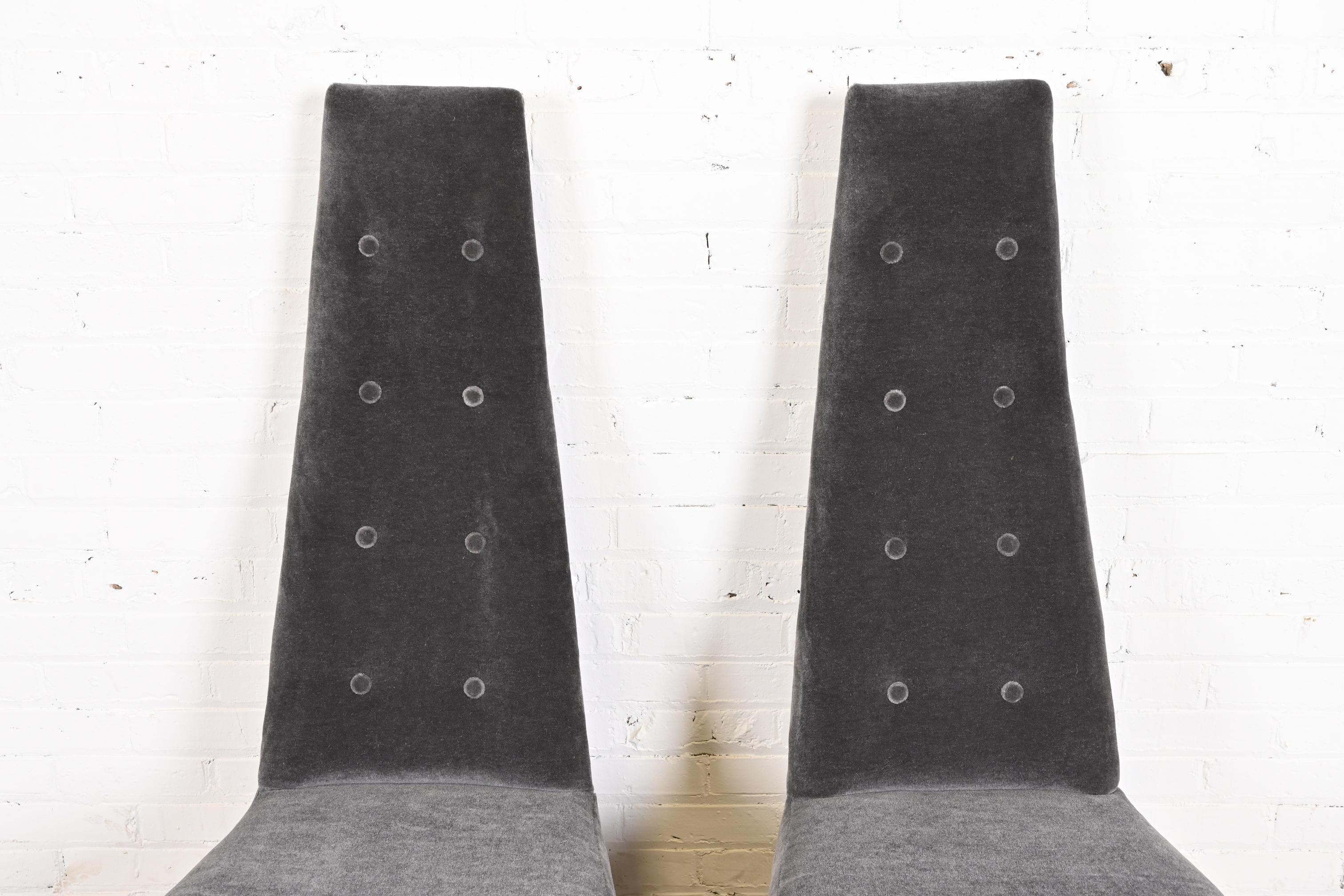 Adrian Pearsall Brutalistische Stühle mit hoher Rückenlehne, Mitte des Jahrhunderts, Paar im Angebot 5