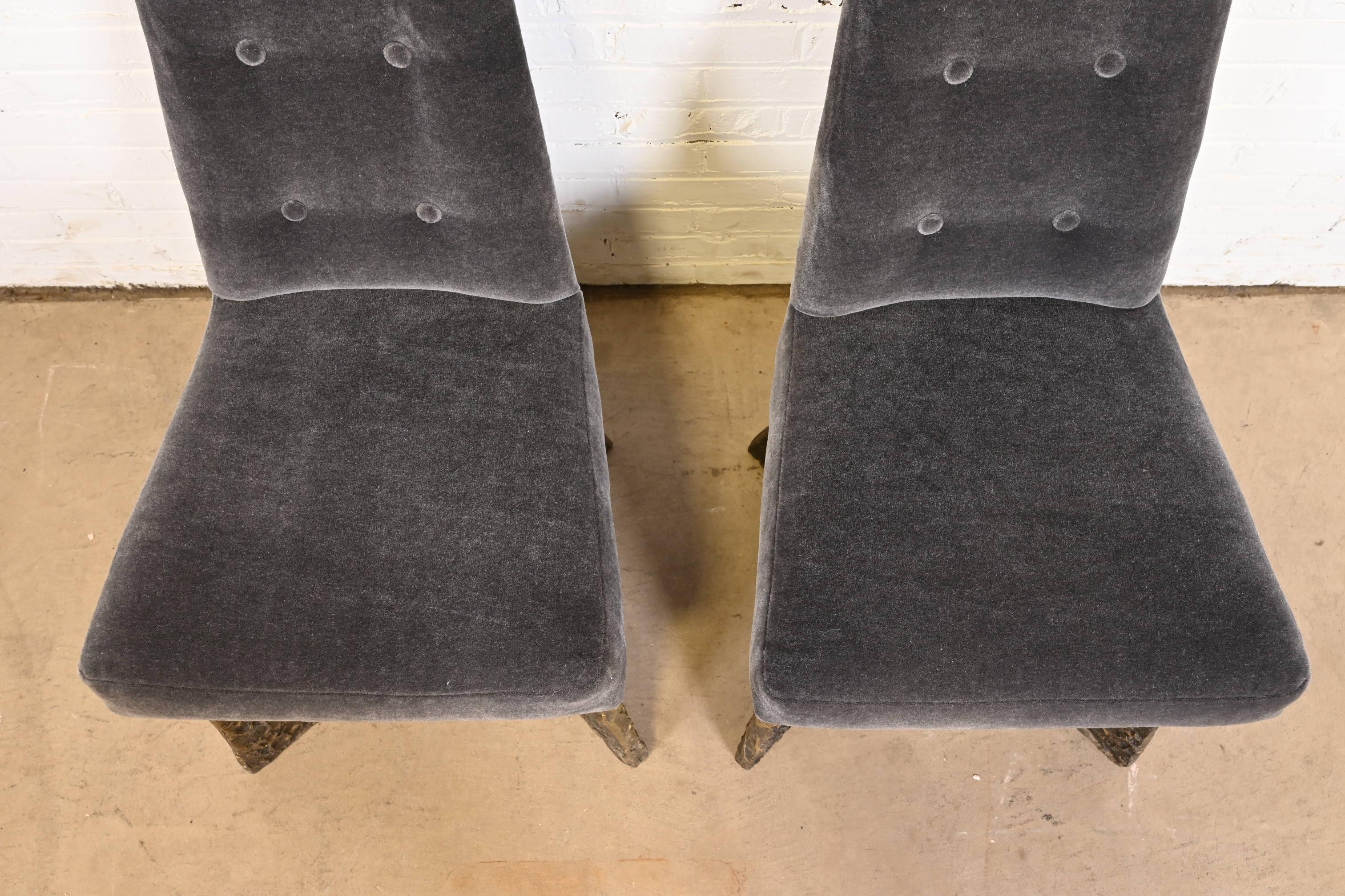 Adrian Pearsall Mid-Century Modern Brutalist High Back Chairs, Pair 7