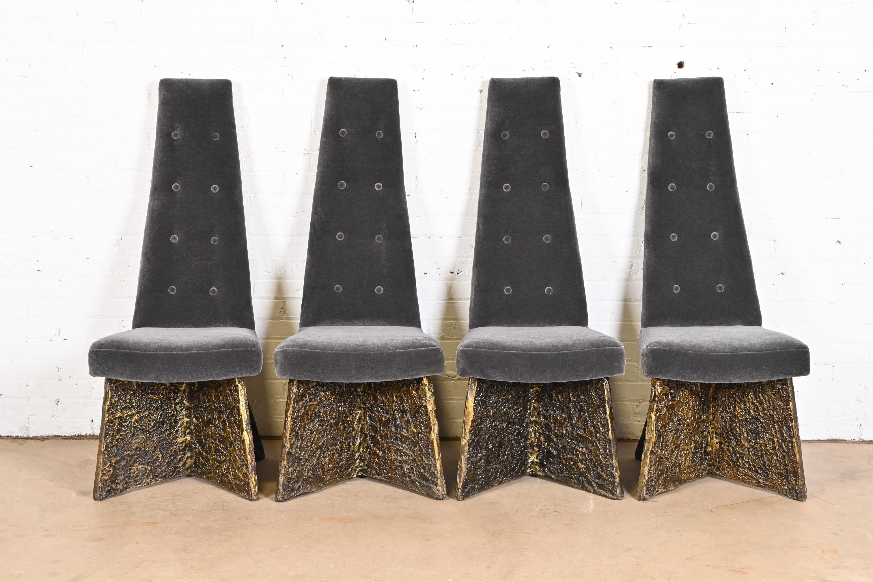 Adrian Pearsall Brutalistische Stühle mit hoher Rückenlehne für die Mitte des Jahrhunderts (Moderne der Mitte des Jahrhunderts) im Angebot