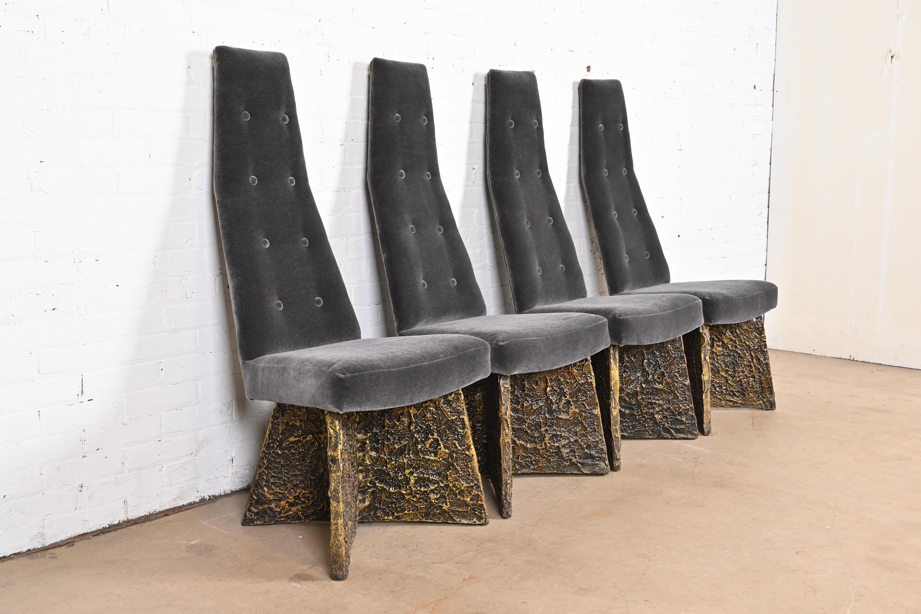 Adrian Pearsall Brutalistische Stühle mit hoher Rückenlehne für die Mitte des Jahrhunderts (amerikanisch) im Angebot