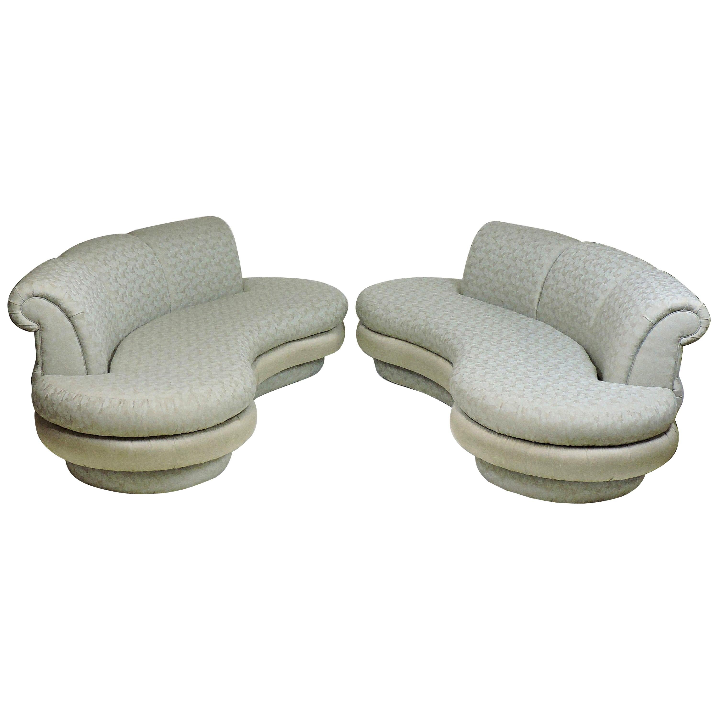 Adrian Pearsall Mid-Century Modern Cloud Kidney Shaped Sofa, One Available