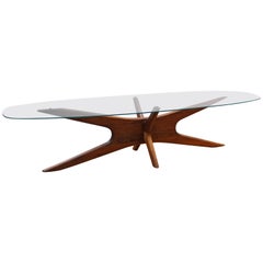 Adrian Pearsall Mid-Century Modern Coffee Table with Glass Top