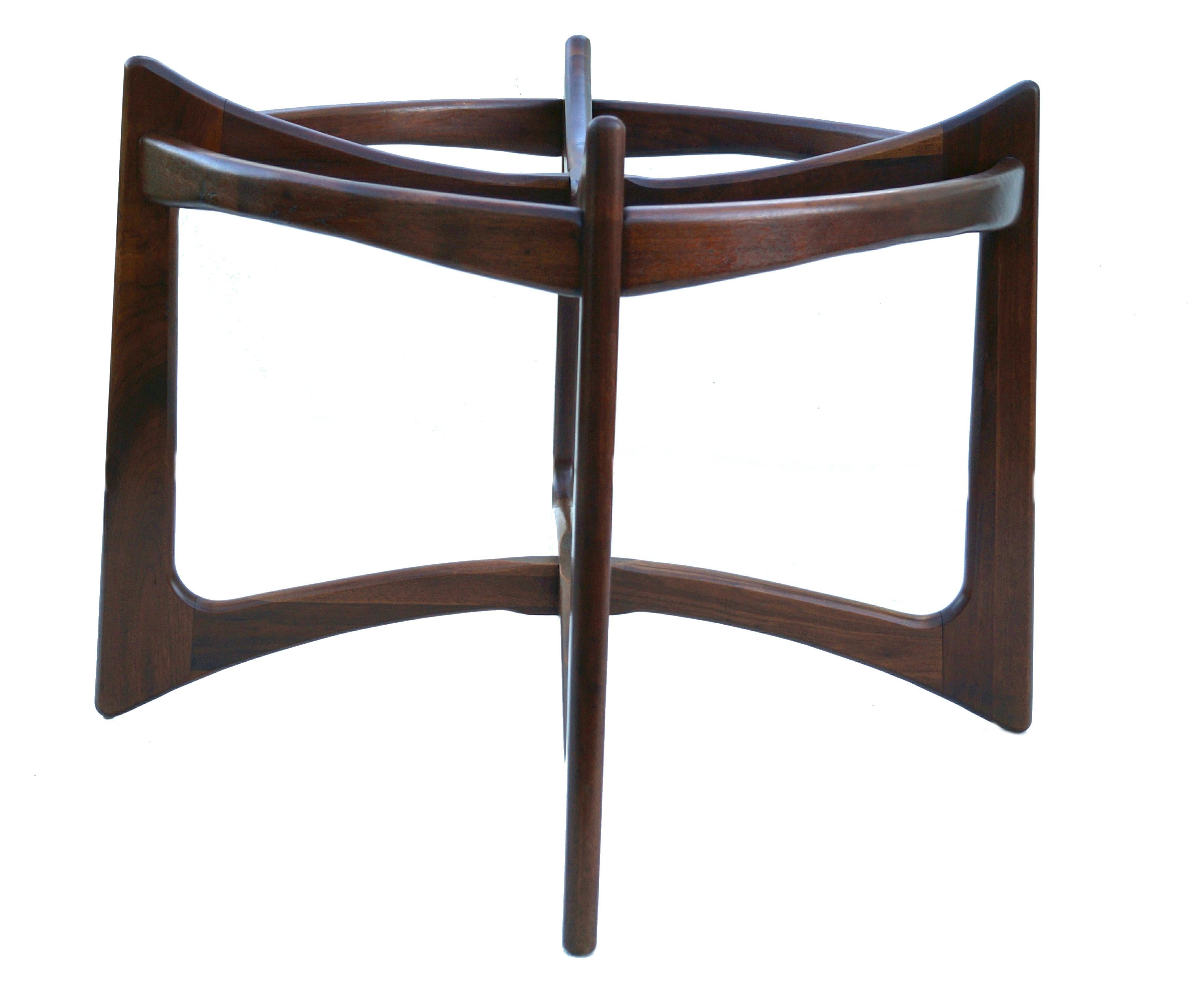 Mid-20th Century Adrian Pearsall Mid-Century Modern Craft Assoc. Compass Walnut Dining Table Base For Sale