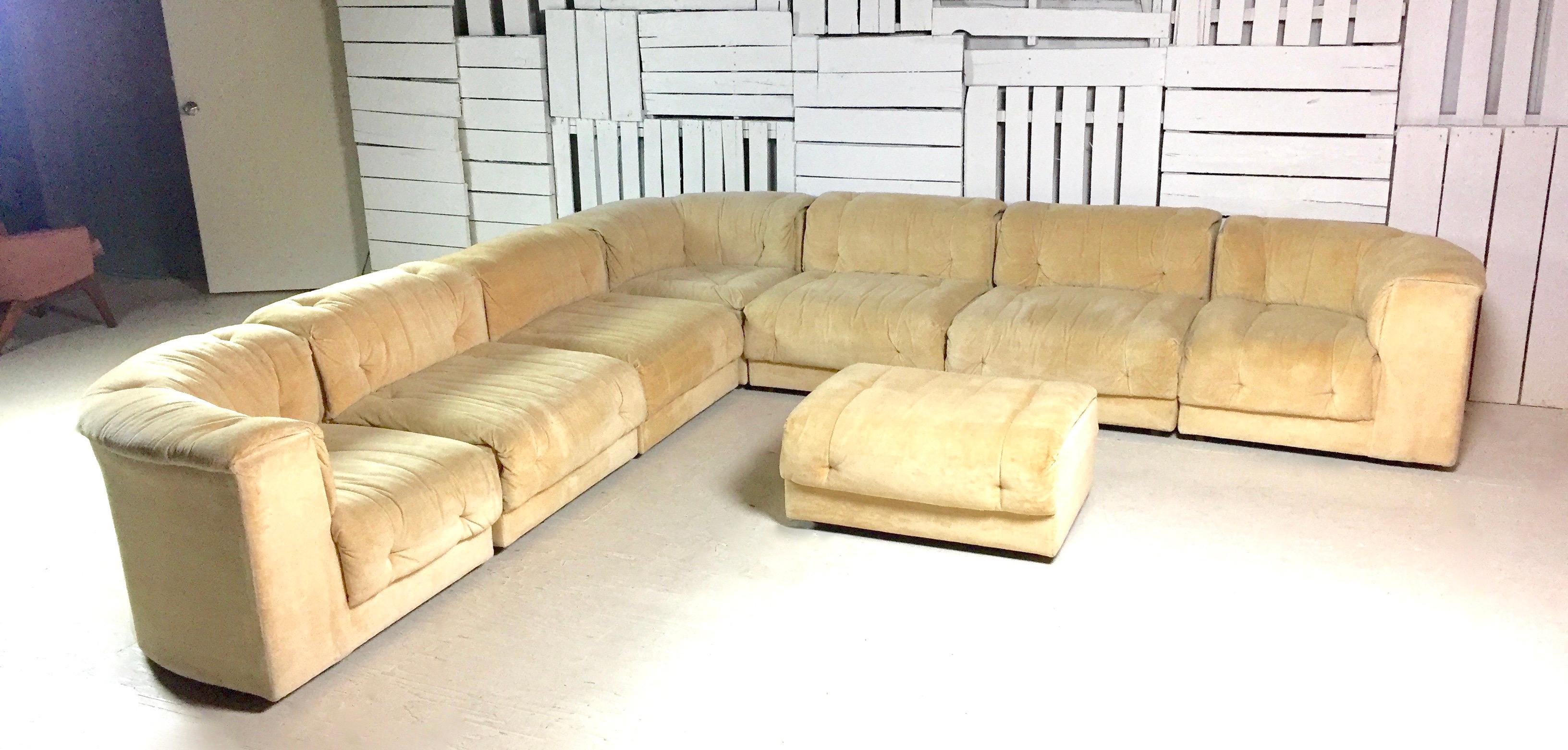 Authentic Adrian Pearsall sectionals are some of his most dramatic creations. They also need space! Please peruse our growing collection of rare Pearsall pieces which we will be listing this month.

Adrian Pearsall three-piece serpentine sectional
