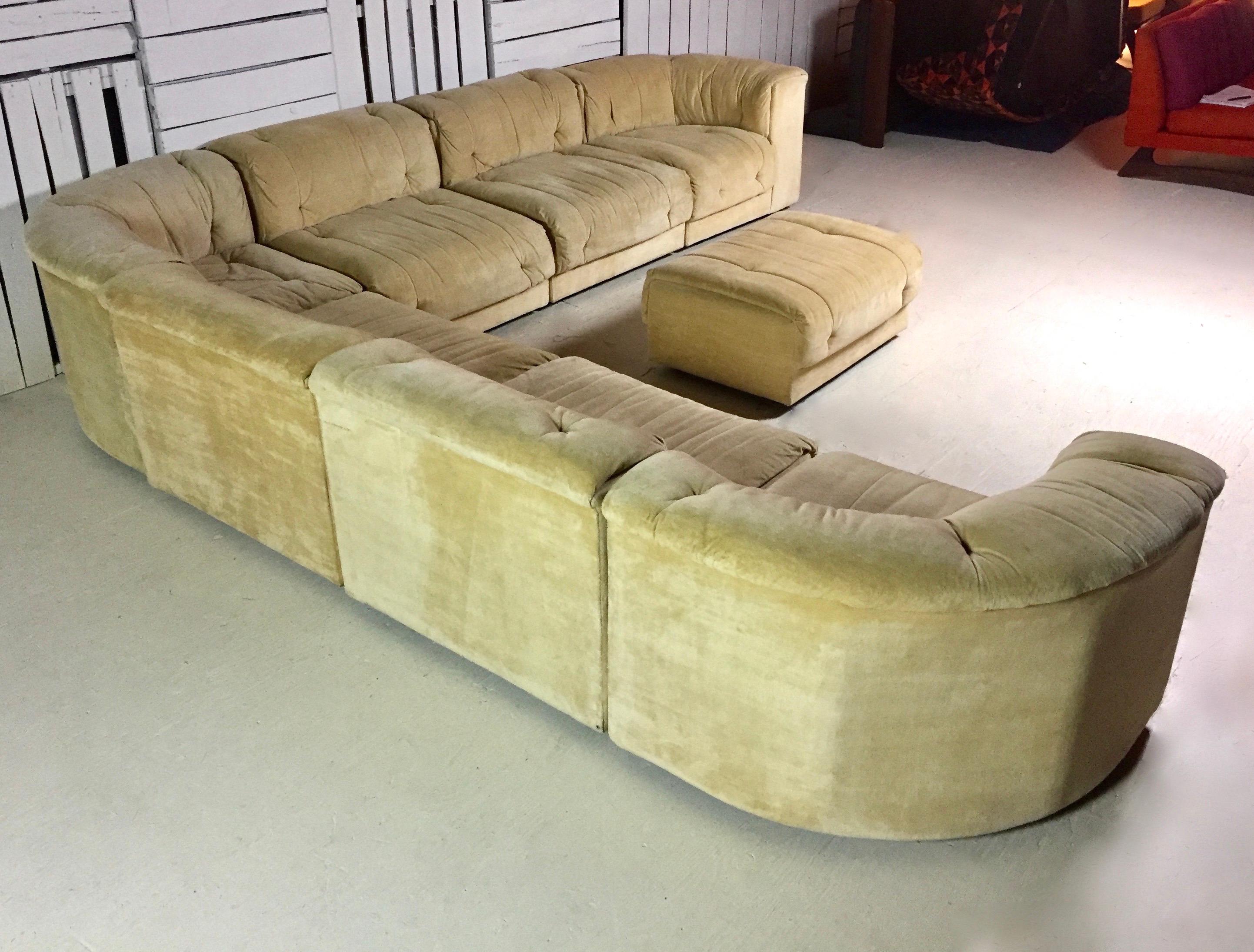 Late 20th Century Adrian Pearsall Mid-Century Modern Craft Associates Suede Modular Sectional Sofa