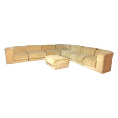 Adrian Pearsall Mid-Century Modern Craft Associates Suede Modular Sectional Sofa