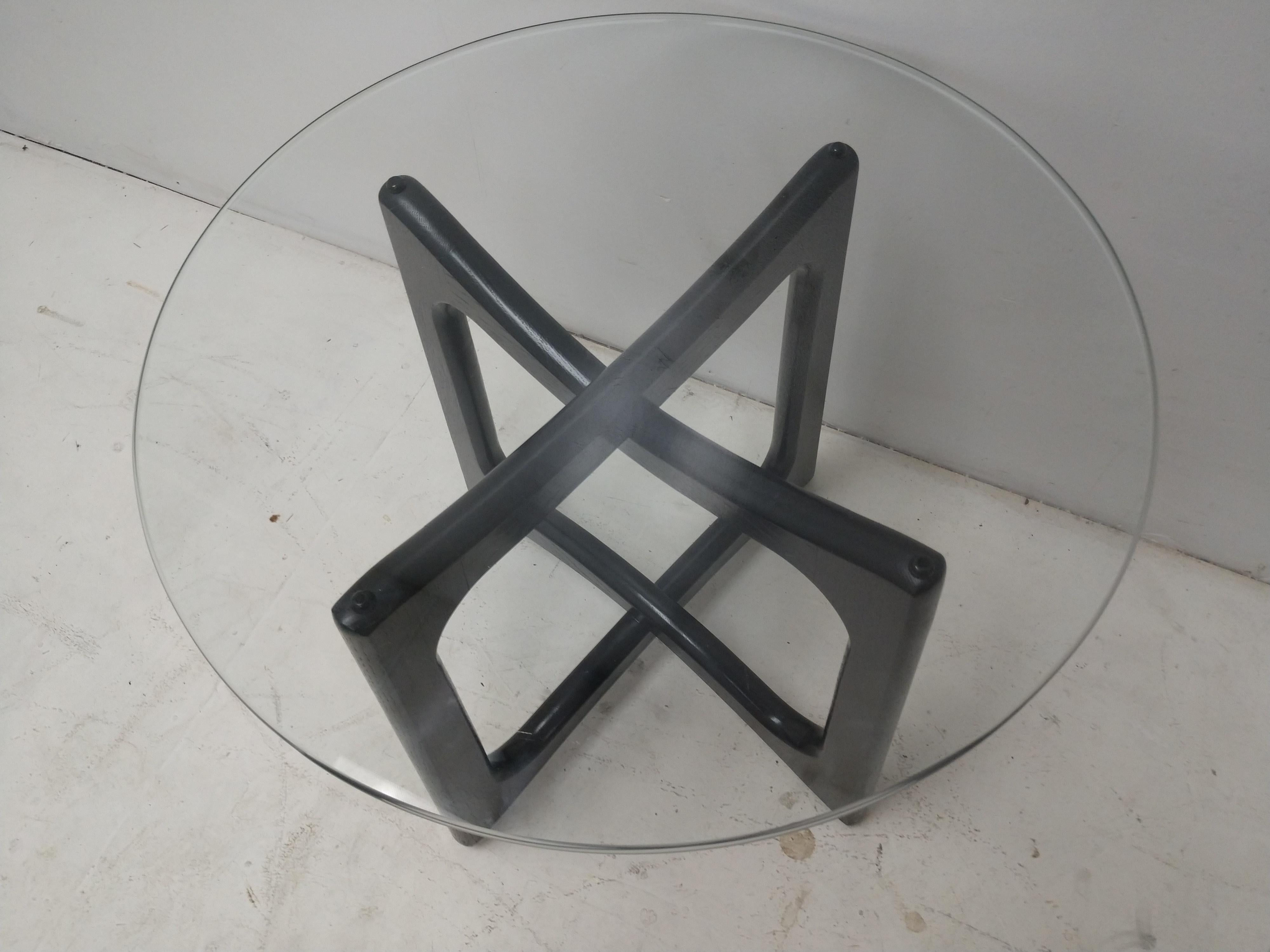 American Adrian Pearsall Mid-Century Modern End Table in Black Lacquer