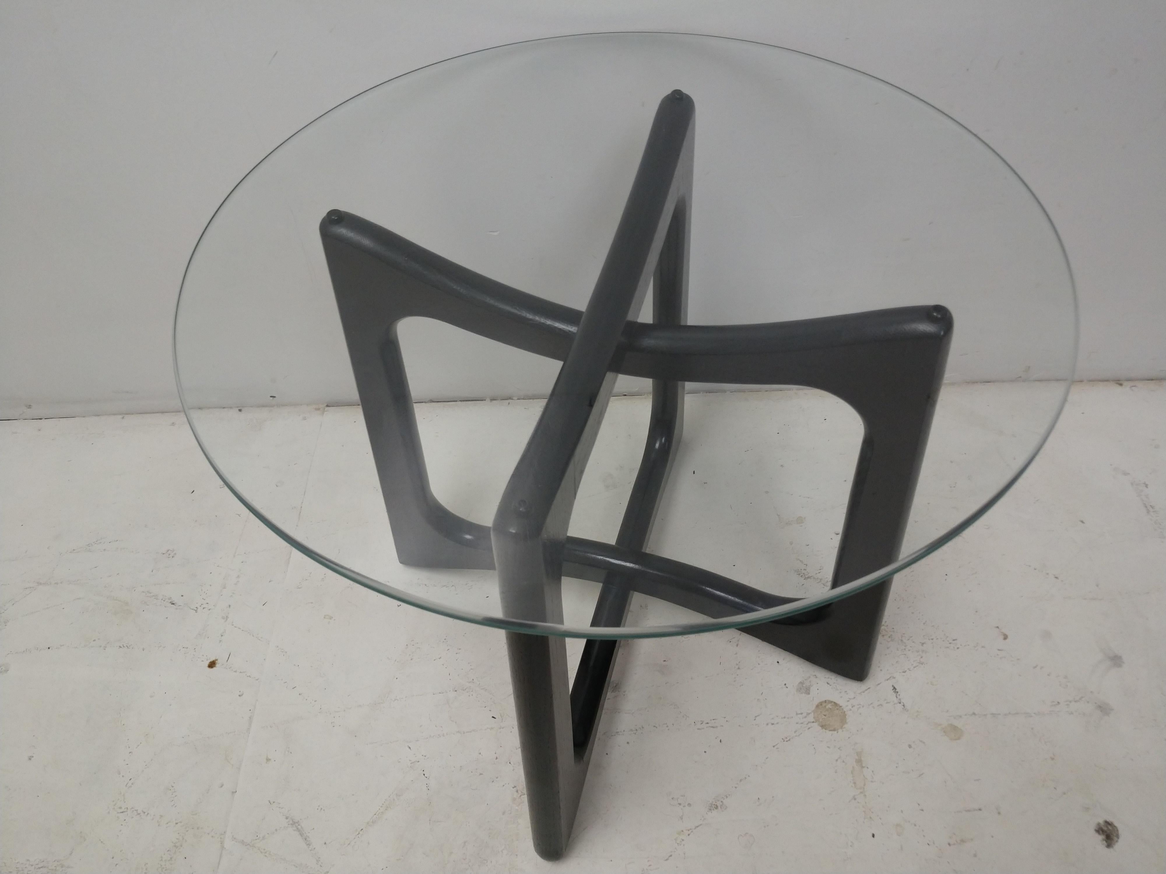 Lacquered Adrian Pearsall Mid-Century Modern End Table in Black Lacquer