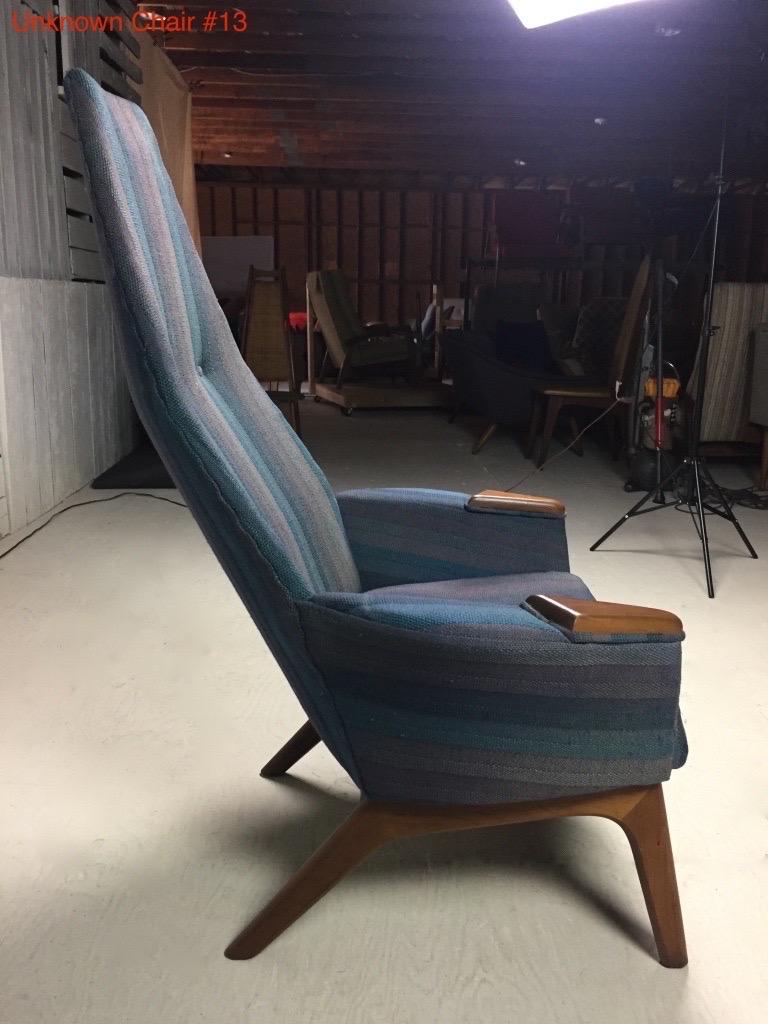 Mid-Century Modern Adrian Pearsall fauteuil de salon à haut dossier, moderne du milieu du siècle dernier, Craft Associates en vente
