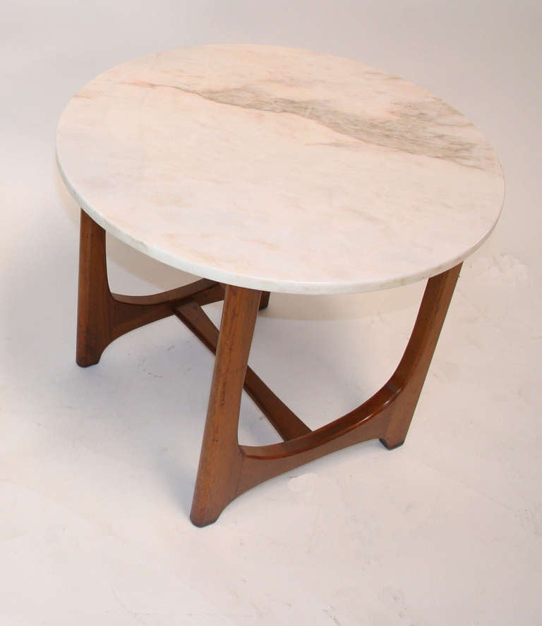 North American Adrian Pearsall Mid-Century Modern Marble Top Side Table For Sale