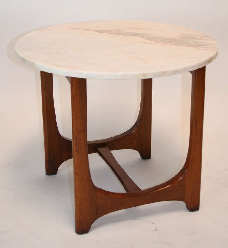 20th Century Adrian Pearsall Mid-Century Modern Marble Top Side Table For Sale