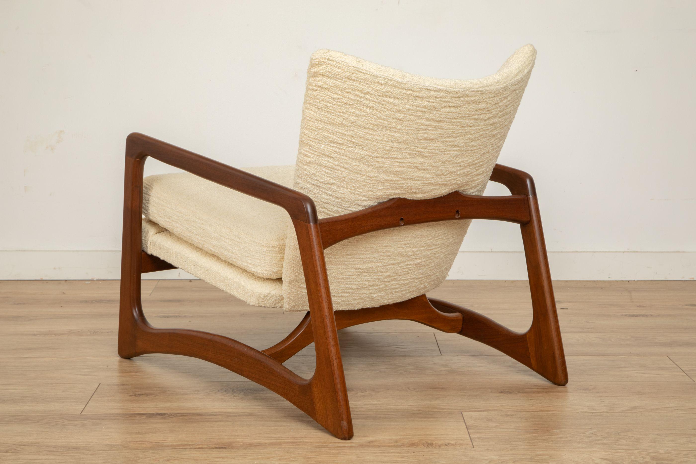 Silla de salón escultural Adrian Pearsall, moderna de mediados de siglo Tela en venta