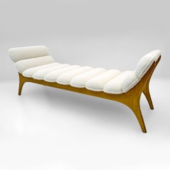 Adrian Pearsall Mid-Century Modern Walnut Chaise Lounge by Craft Associates