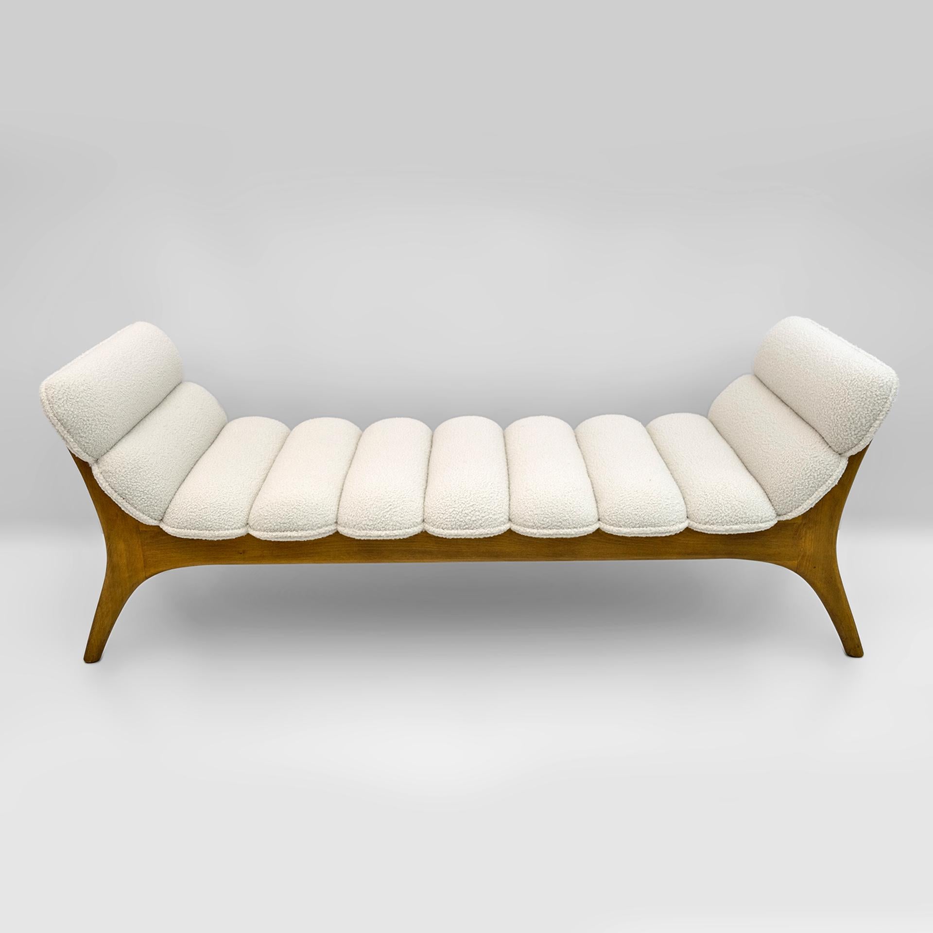 Mid-20th Century Adrian Pearsall Mid-Century Modern Walnut Chaise Lounge by Craft Associates For Sale