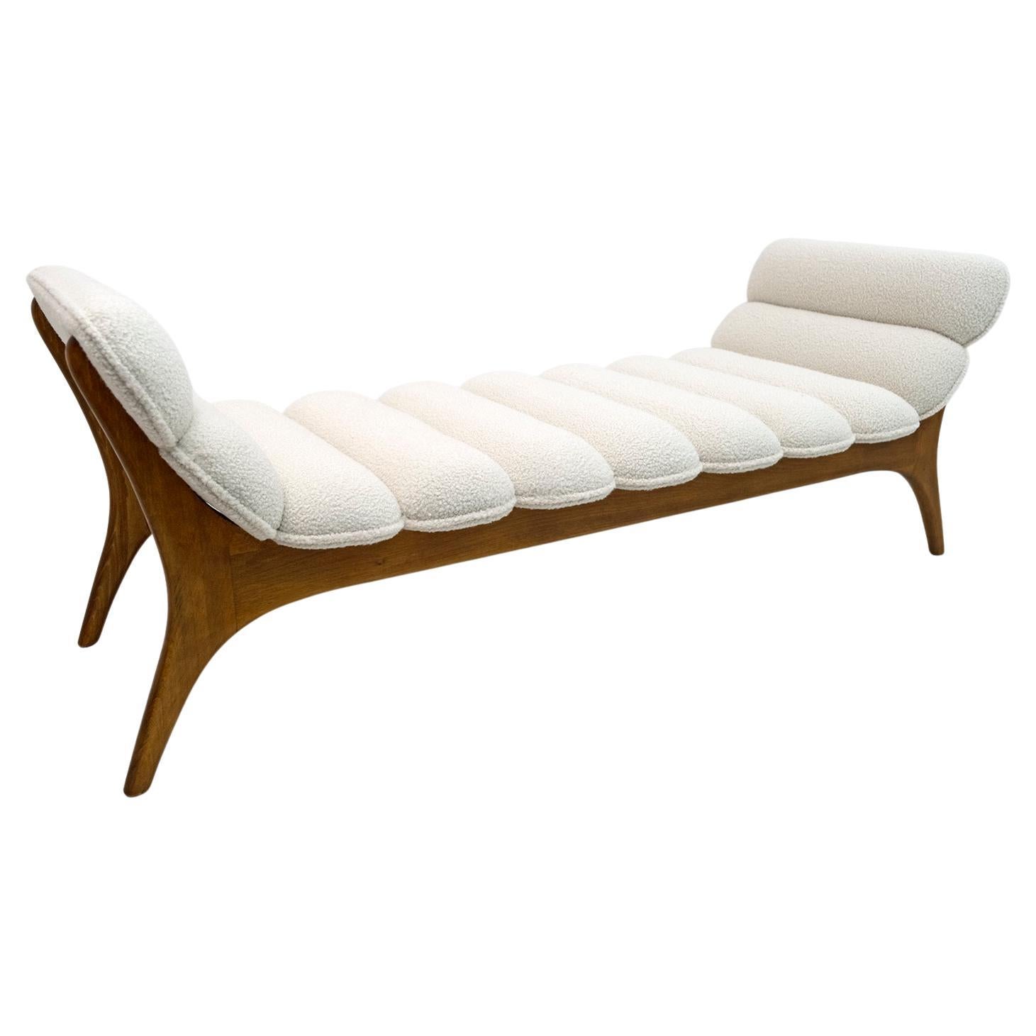 Adrian Pearsall Mid-Century Modern Walnut Chaise Lounge by Craft Associates