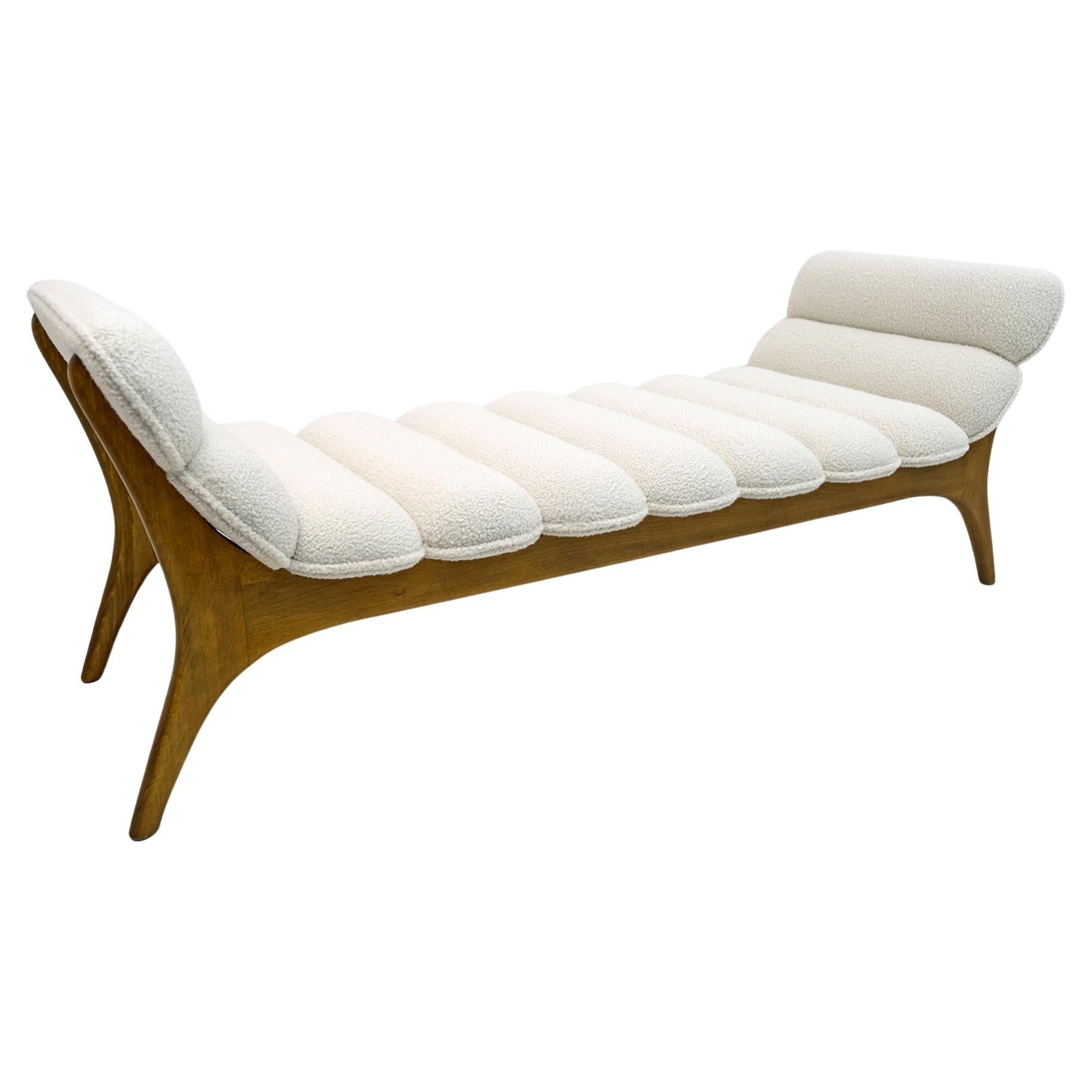 Adrian Pearsall Mid-Century Modern Walnut Chaise Lounge by Craft Associates For Sale